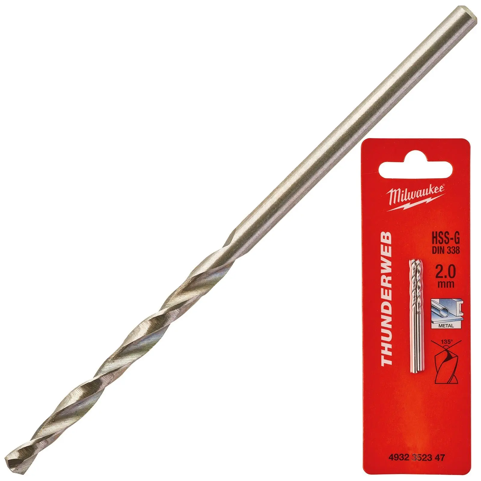 Milwaukee Thunderweb Metal Drill Bits HSS-G Ground DIN338 2 Pack 1.0-4.0mm - Image 4