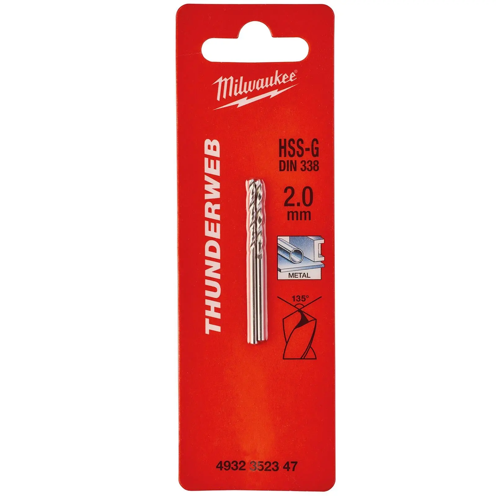 Milwaukee Thunderweb Metal Drill Bits HSS-G Ground DIN338 2 Pack 1.0-4.0mm - Image 5