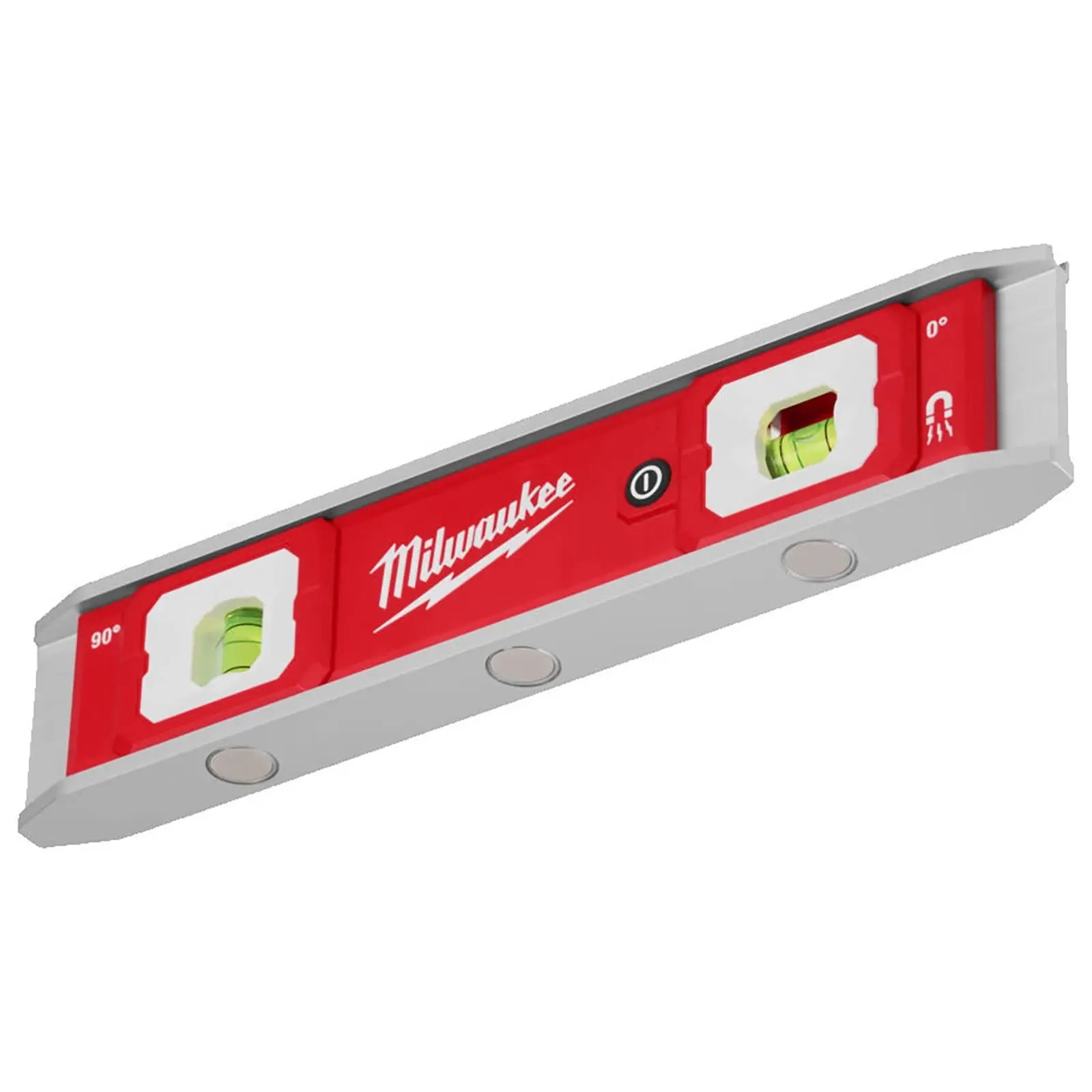 Milwaukee 23cm LED Torpedo Spirit Level Magnetic Hi-Vis Vials Slim Aluminium Frame Measuring - Image 3