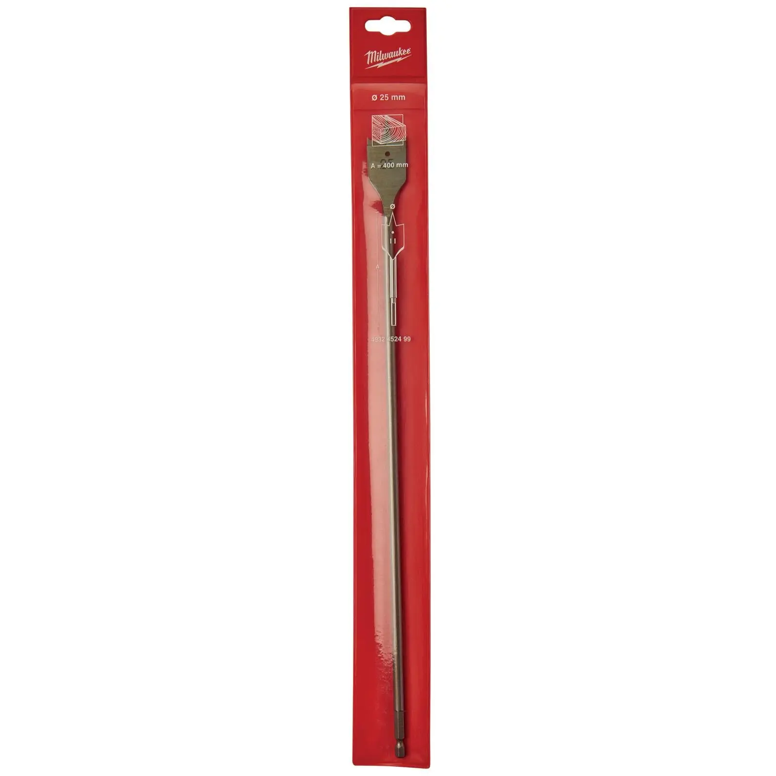 Milwaukee Flat Wood Boring Drill Bits 400mm Length 1/4" Hex Shank - Image 30