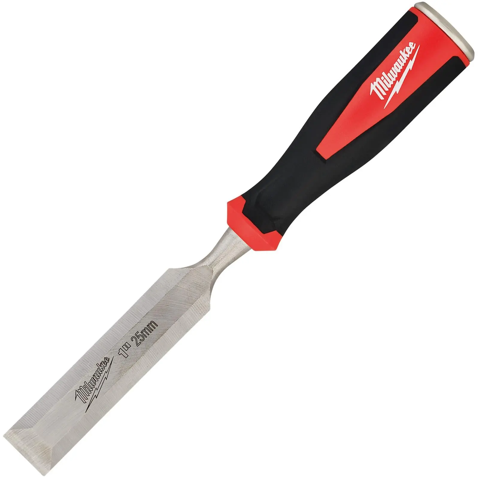 Milwaukee Beveled Edge Wood Chisel 25mm 1" All Metal Core with Striking Cap - Image 3