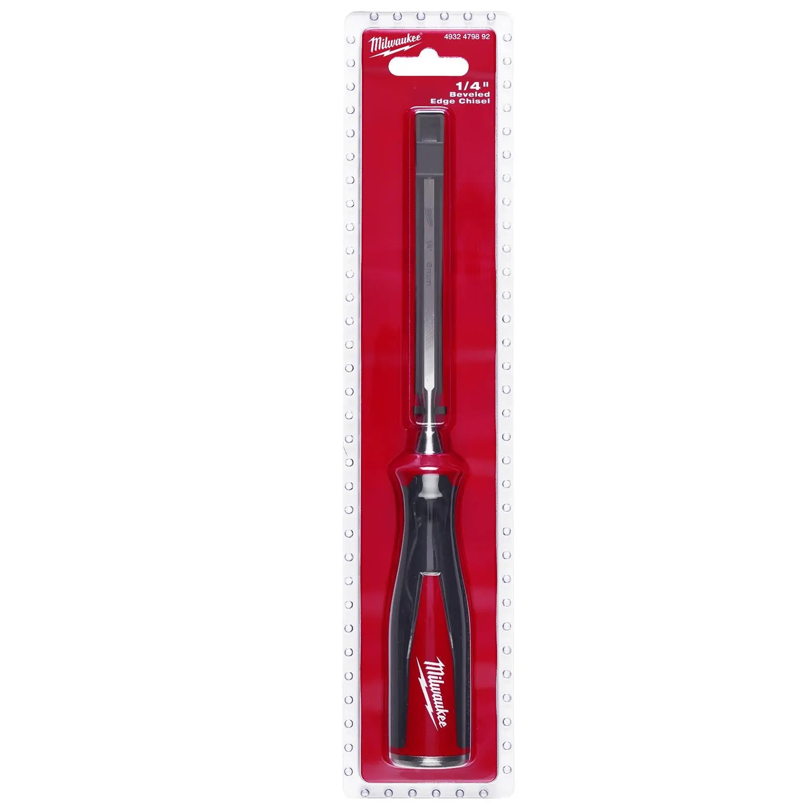 Milwaukee Beveled Edge Wood Chisel 6mm 1/4" All Metal Core with Striking Cap - Image 2