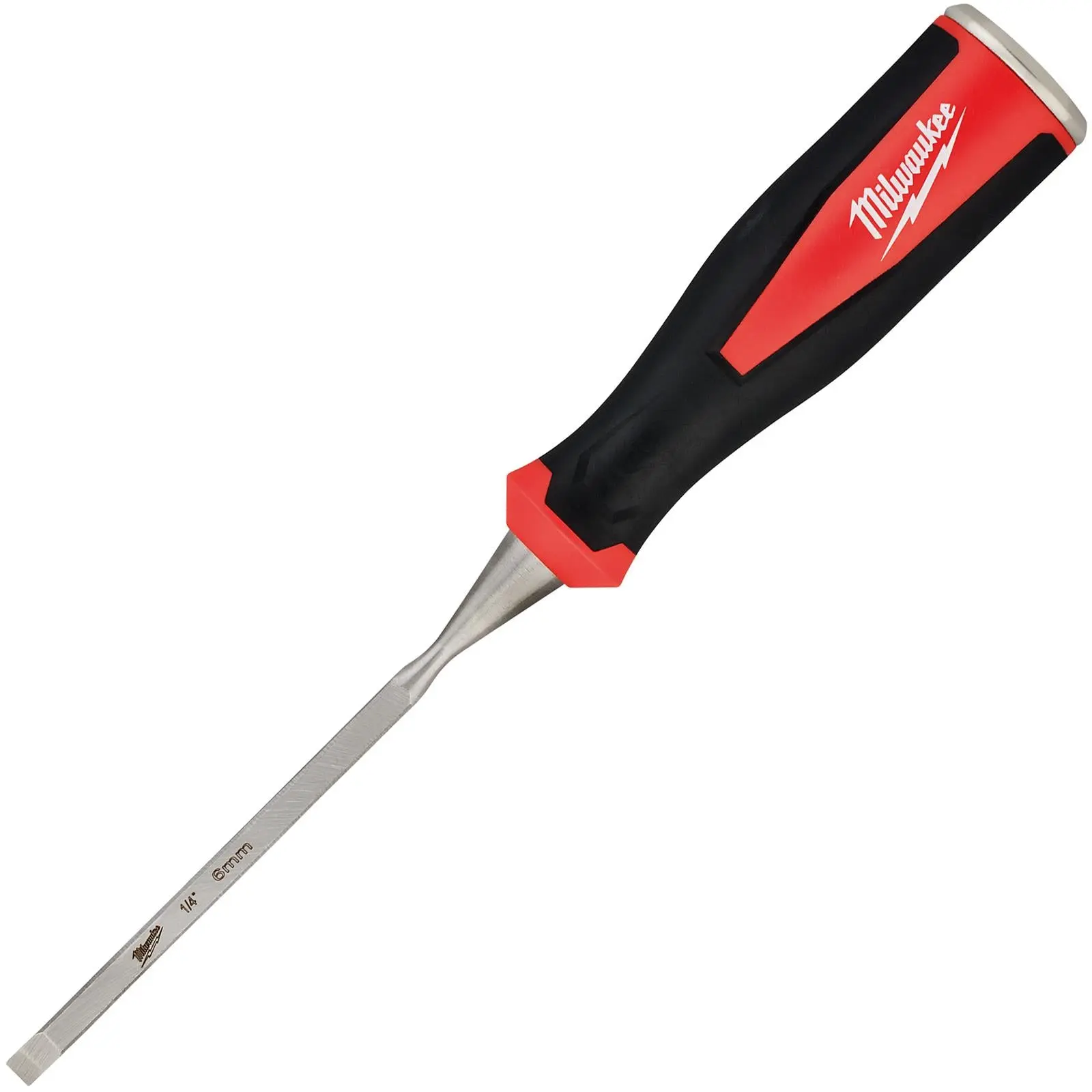 Milwaukee Beveled Edge Wood Chisel 6mm 1/4" All Metal Core with Striking Cap - Image 3