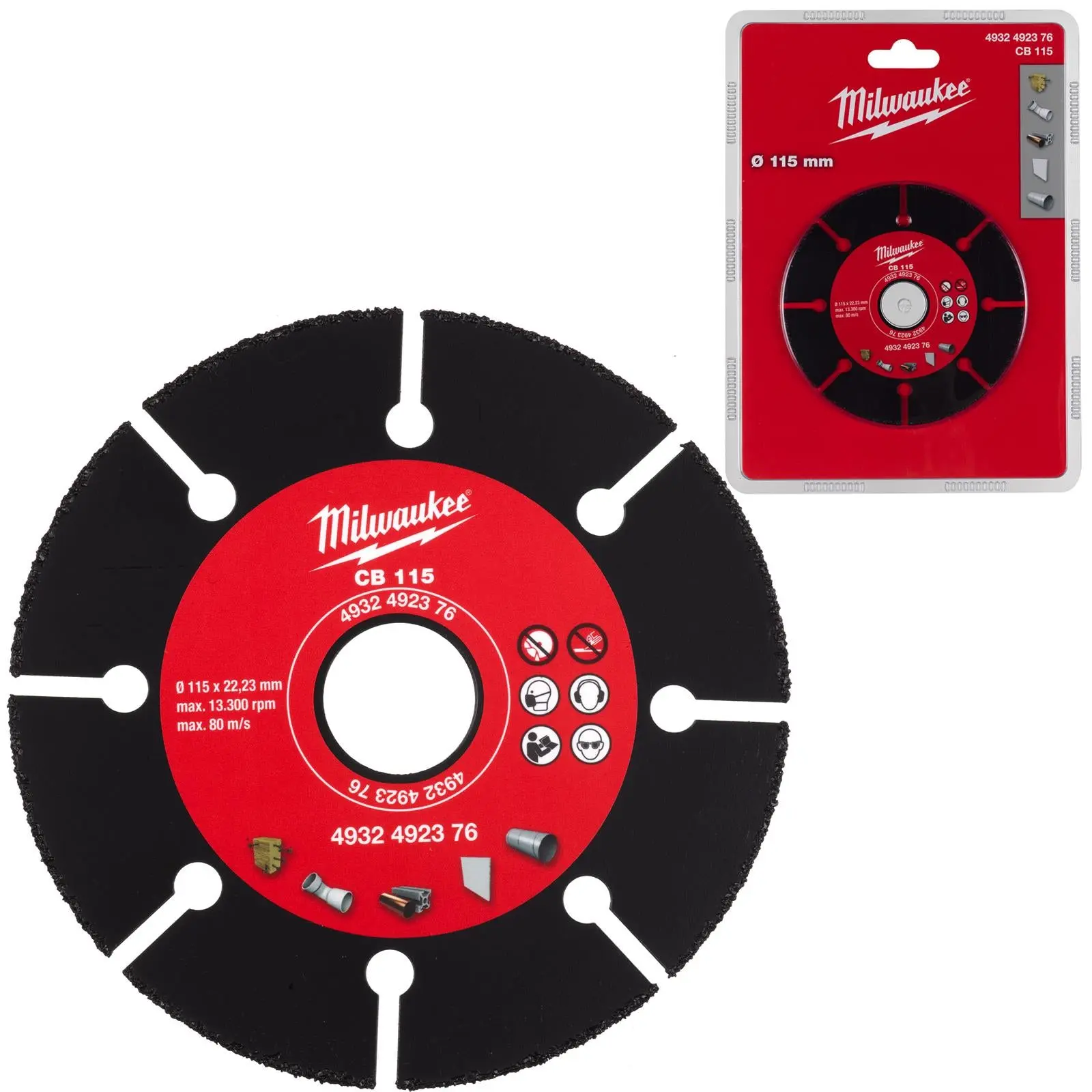 Milwaukee Carbide Cutting Blade Slitting Disc 115mm x 22.23mm x 1mm