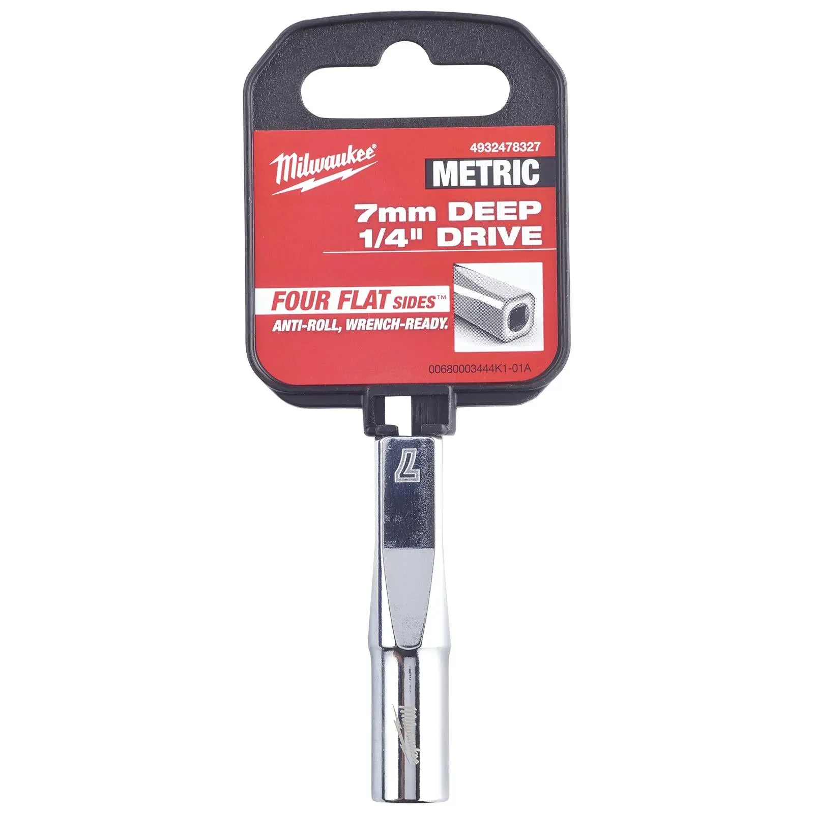 Milwaukee Chrome Socket 1/4" Drive Four Flat Sides Metric Deep 4-15mm Individual - Image 3