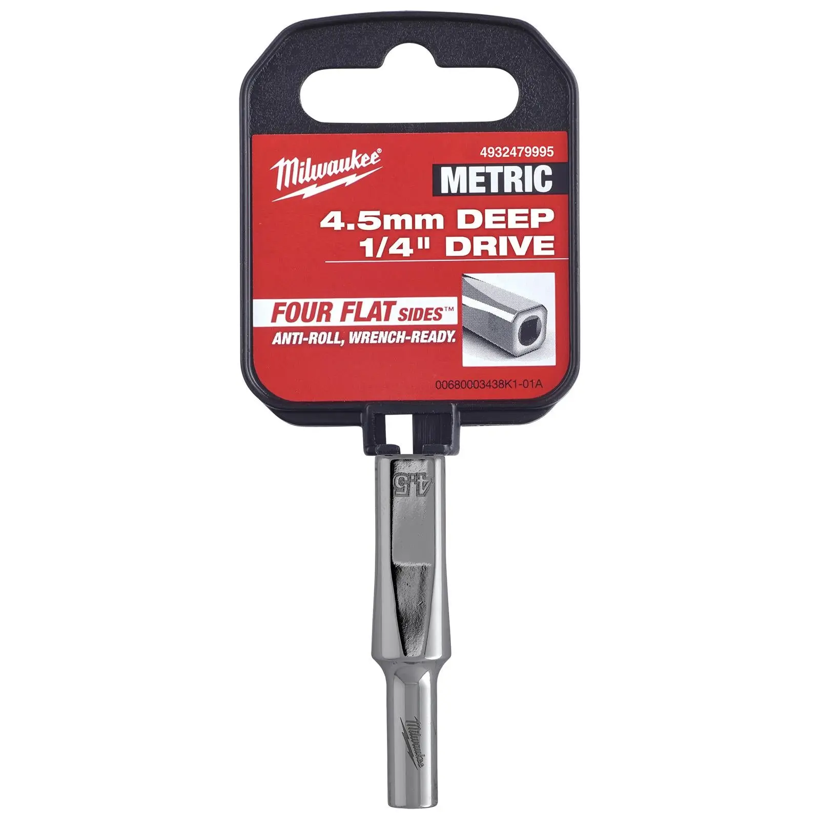 Milwaukee Chrome Socket 1/4" Drive Four Flat Sides Metric Deep 4-15mm Individual - Image 30