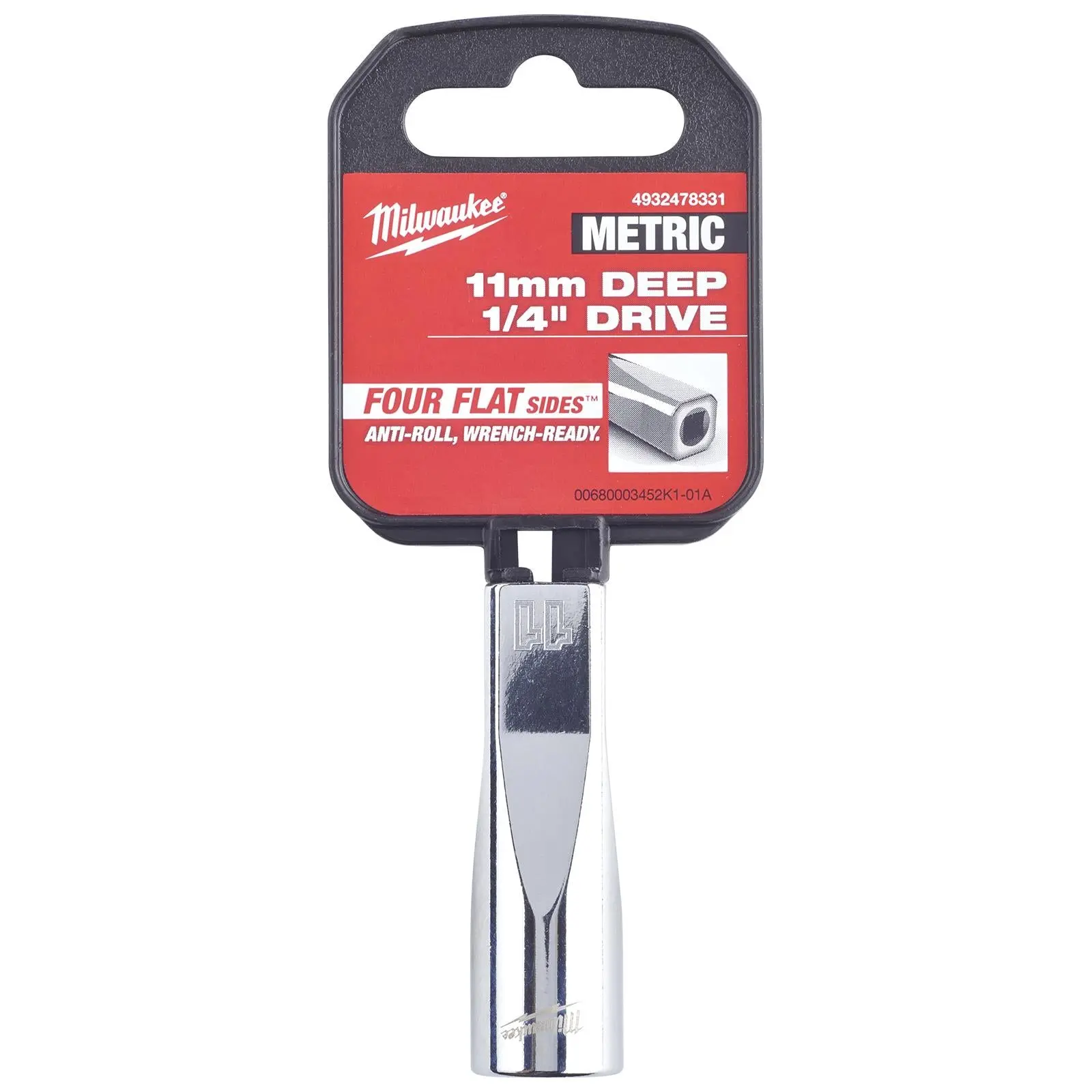 Milwaukee Chrome Socket 1/4" Drive Four Flat Sides Metric Deep 4-15mm Individual - Image 9