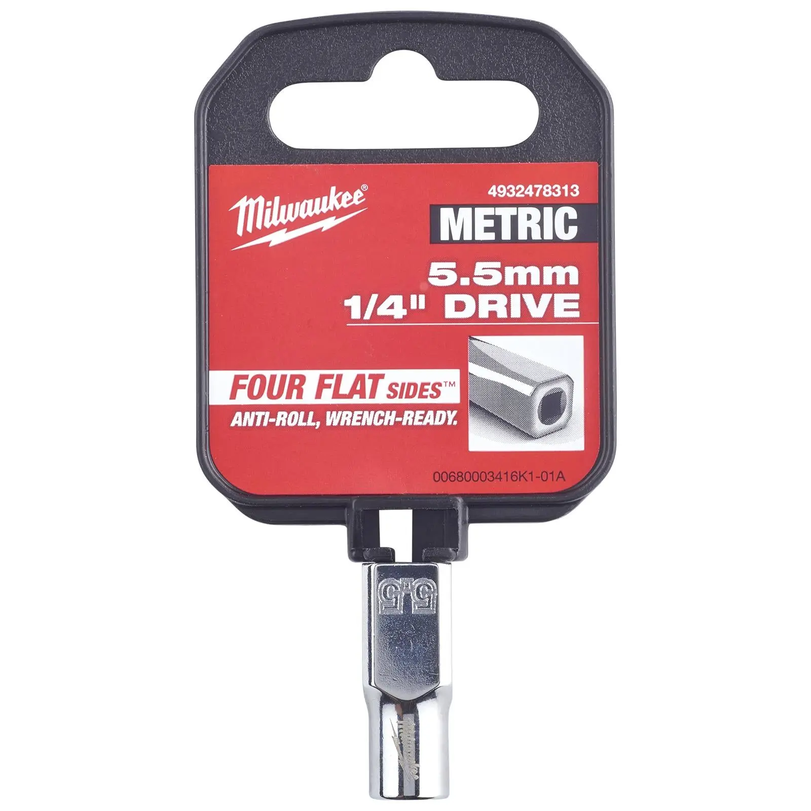 Milwaukee Chrome Socket 1/4" Drive Four Flat Sides Metric Standard 4-15mm Individual - Image 15