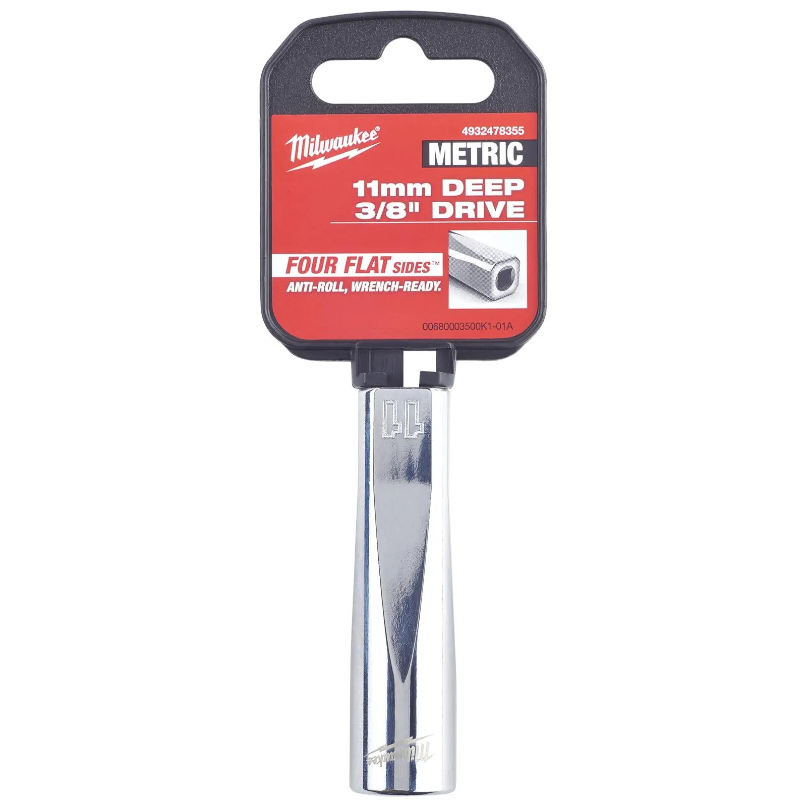 Milwaukee Chrome Socket 3/8" Drive Four Flat Sides Metric Deep 6-24mm Individual - Choose Size - Image 26