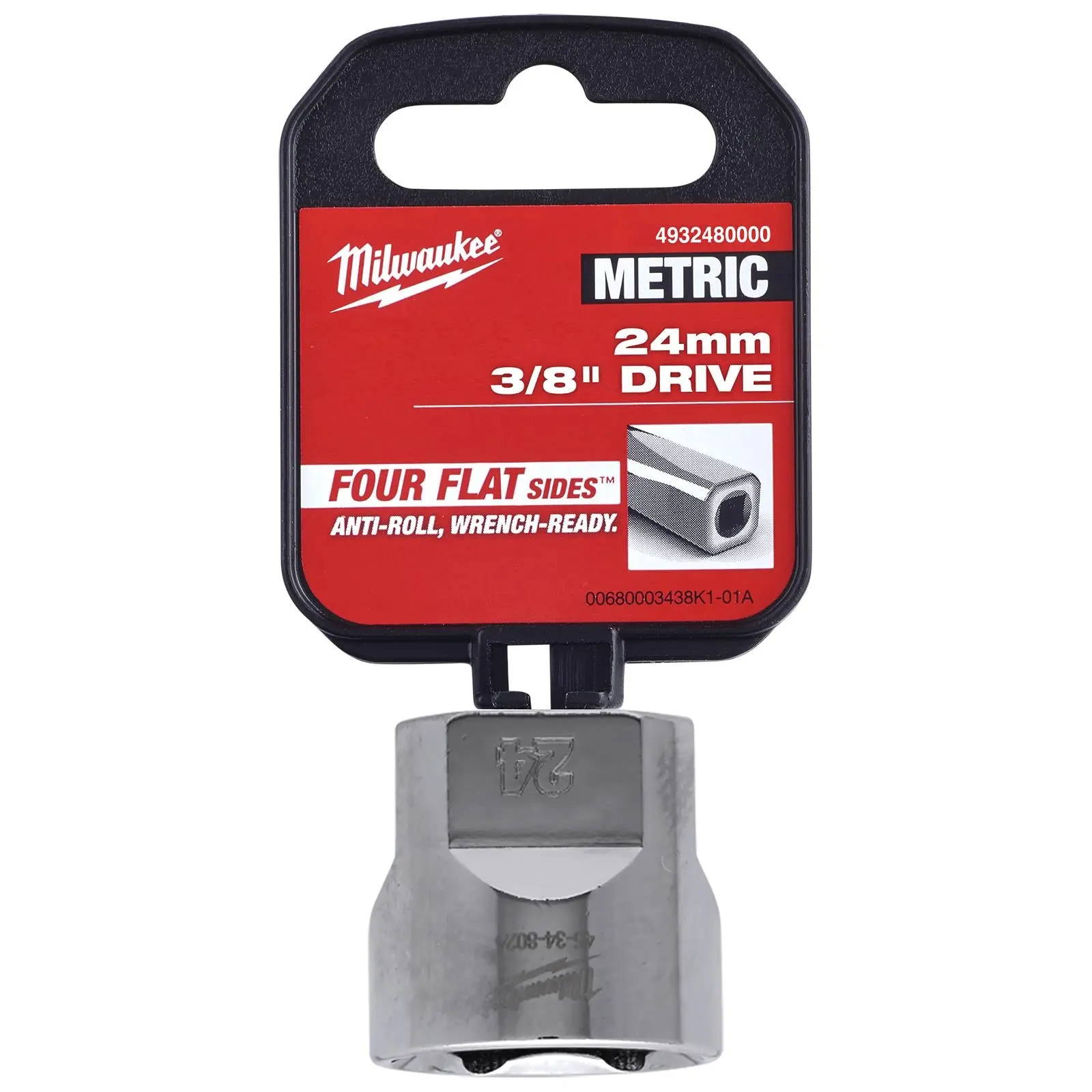 Milwaukee Chrome Socket 3/8" Drive Four Flat Sides Metric Standard 6-24mm Individual - Image 39
