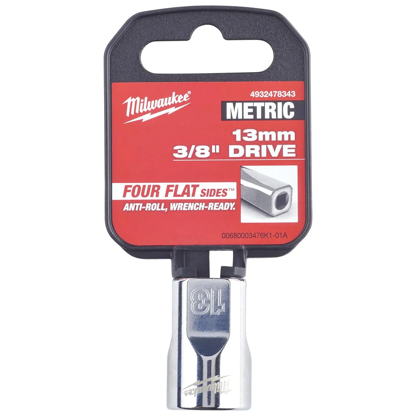 Milwaukee Chrome Socket 3/8" Drive Four Flat Sides Metric Standard 6-24mm Individual - Image 9