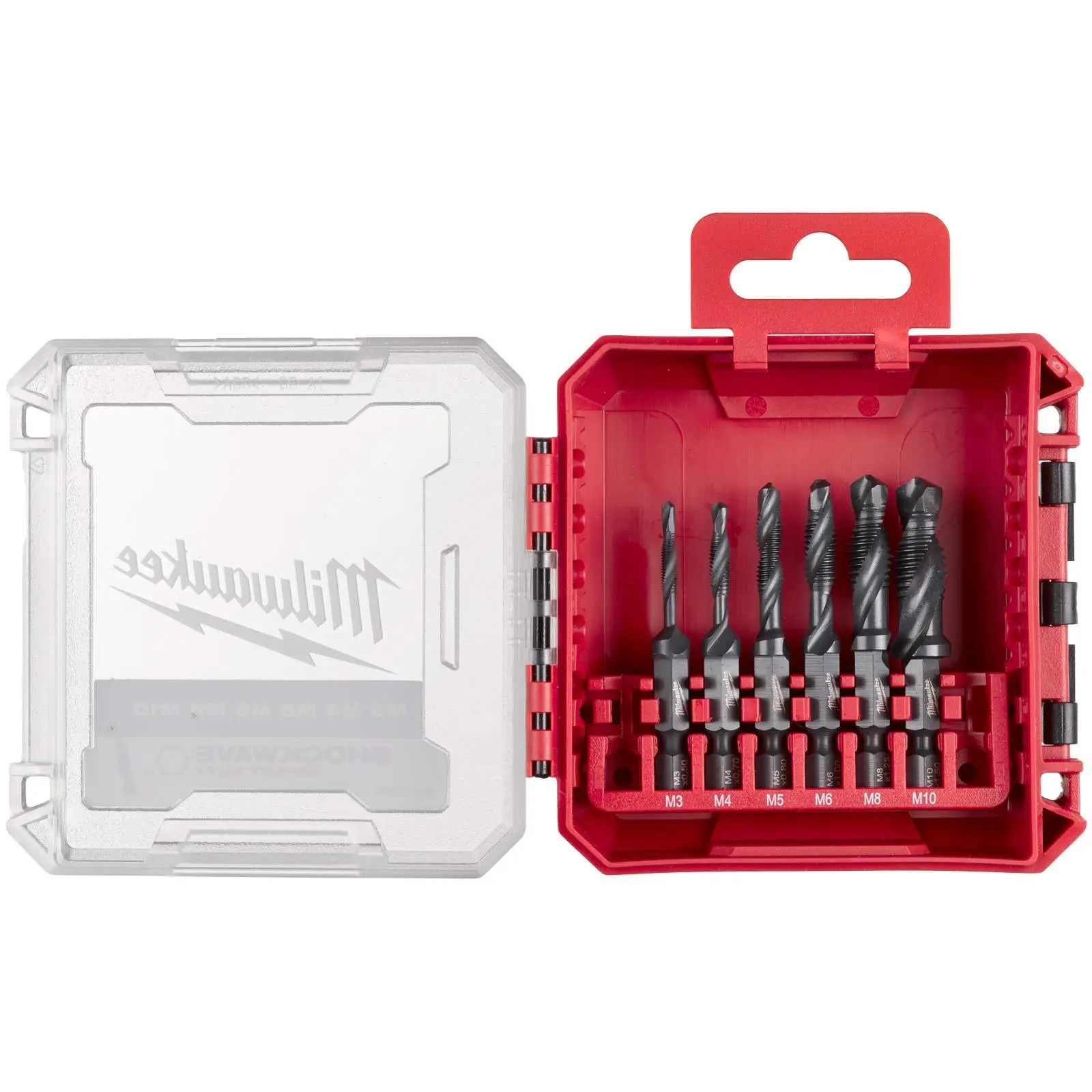 Milwaukee Combi Drill Tap Set Threading Drills 1/4" Hex M3-M10 HSS-G 6 Pieces