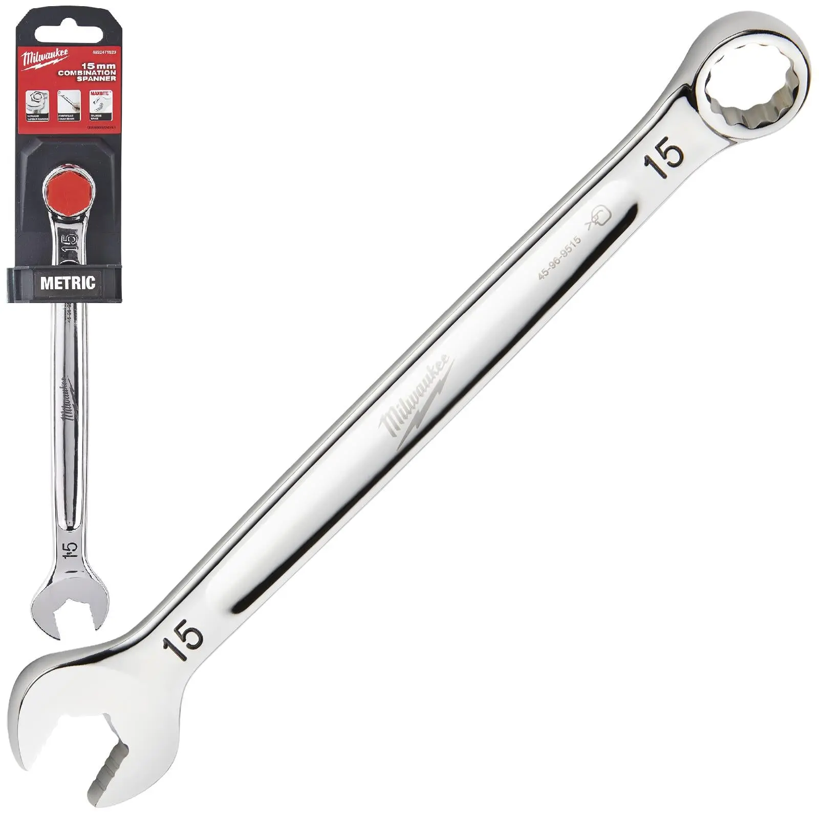 Milwaukee Combination Spanner MAX BITE Open End Ring Spanners - Choose Size - Image 13