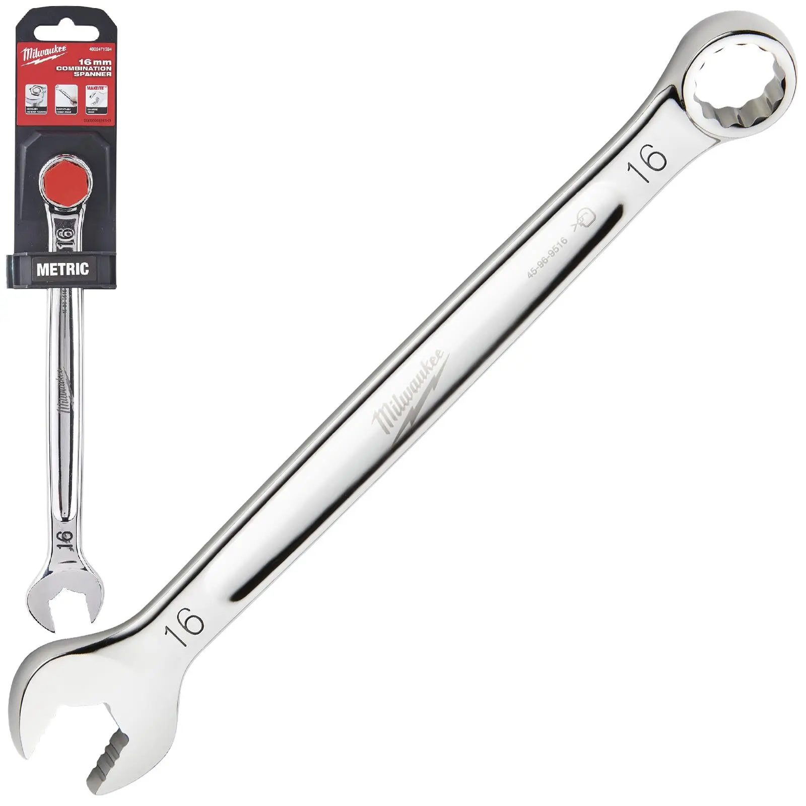 Milwaukee Combination Spanner MAX BITE Open End Ring Spanners - Choose Size - Image 17