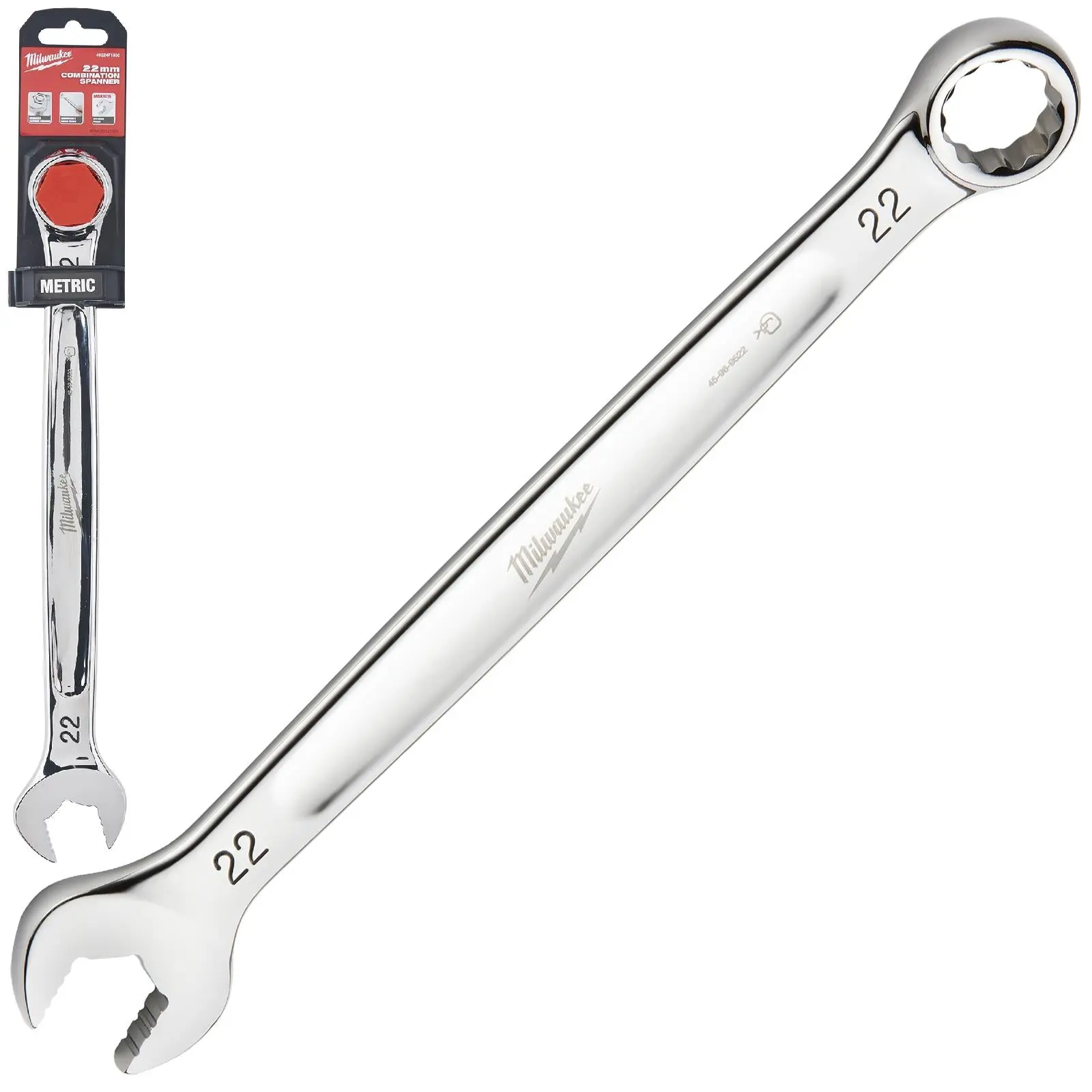 Milwaukee Combination Spanner MAX BITE Open End Ring Spanners - Choose Size - Image 24