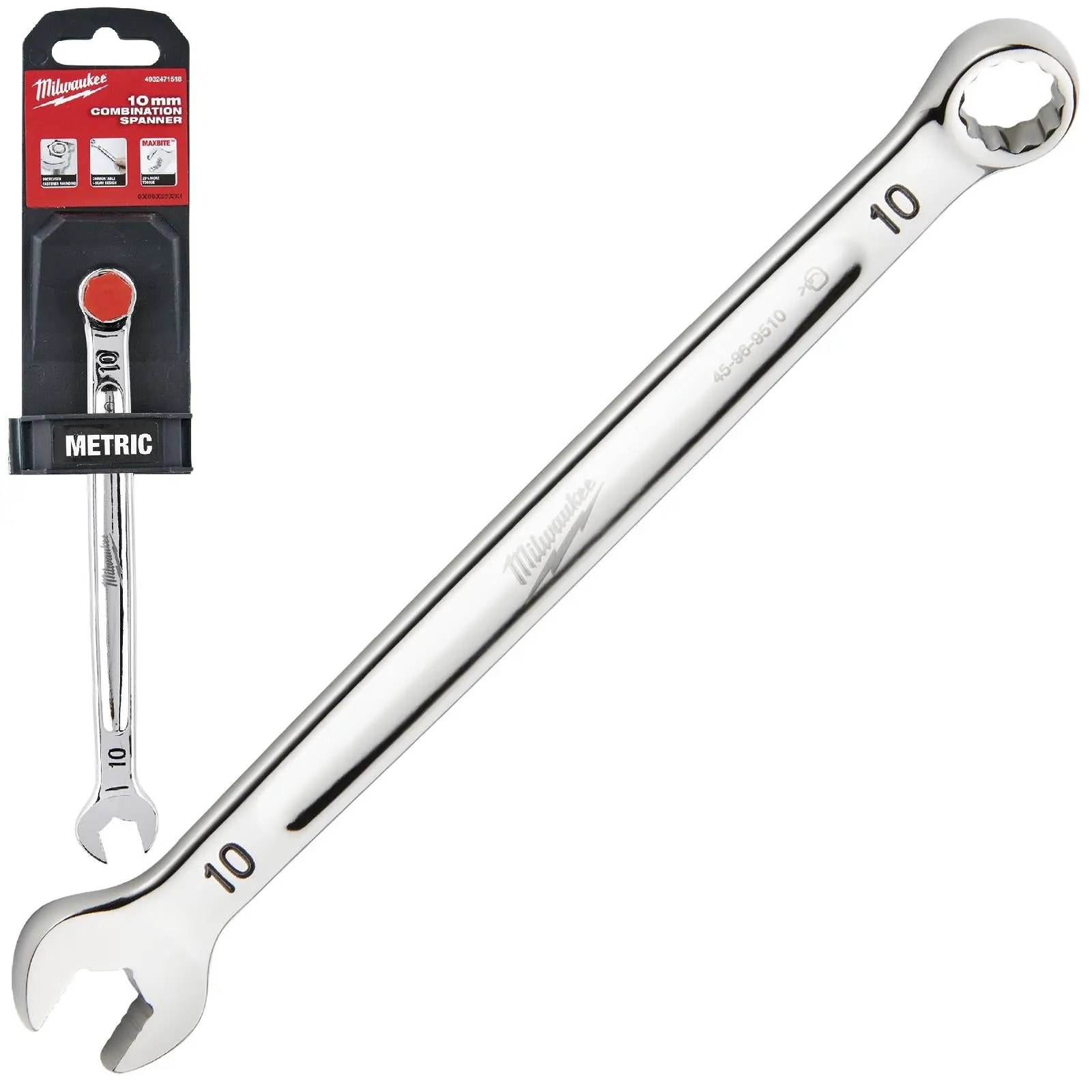 Milwaukee Combination Spanner MAX BITE Open End Ring Spanners - Choose Size - Image 30