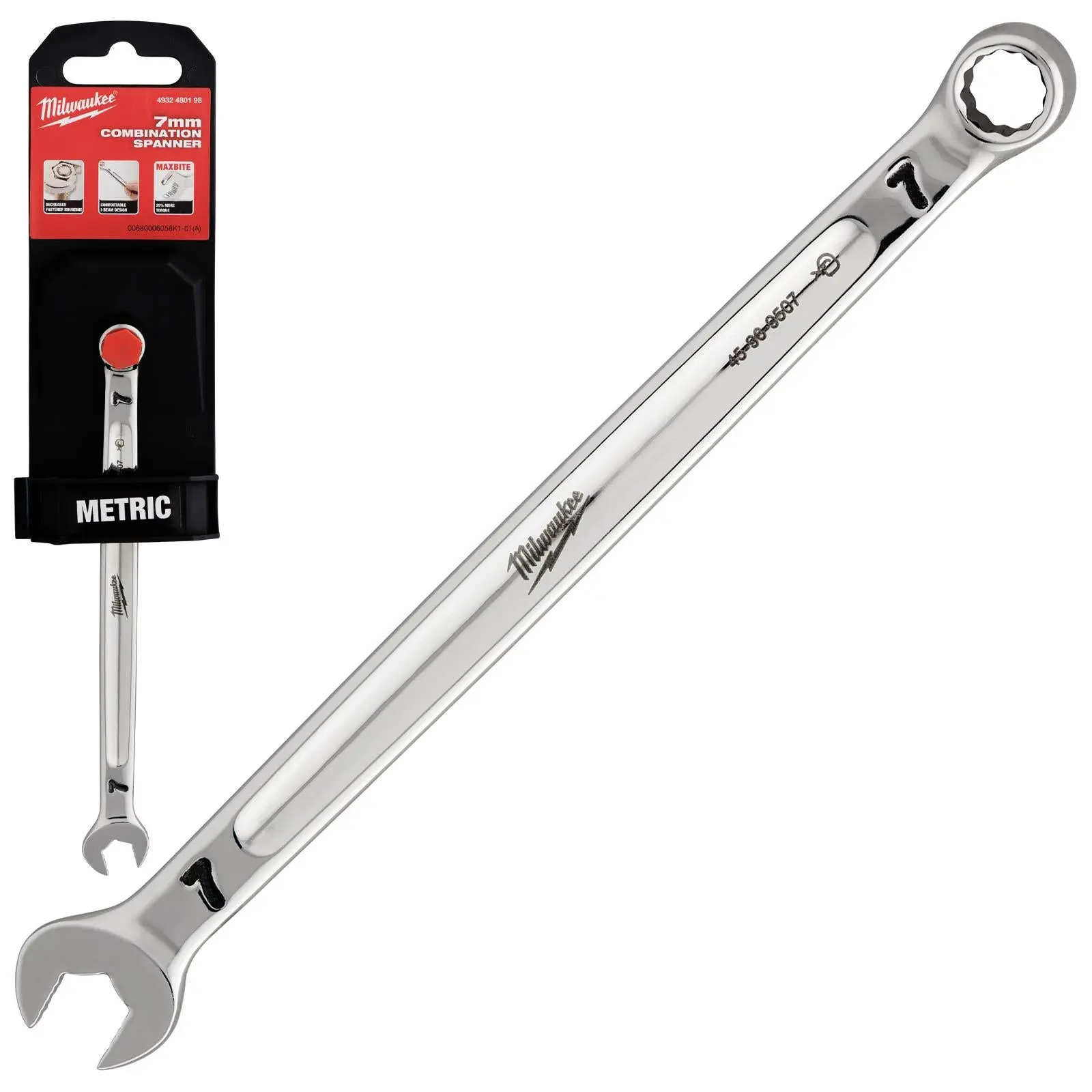 Milwaukee Combination Spanner MAX BITE Open End Ring Spanners - Choose Size - Image 35