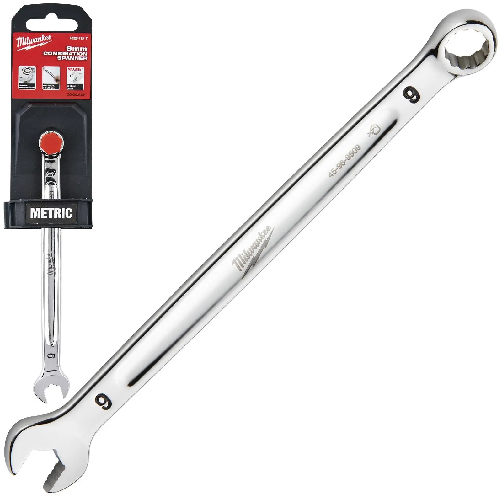 Milwaukee Combination Spanner MAX BITE Open End Ring Spanners - Choose Size - Image 36