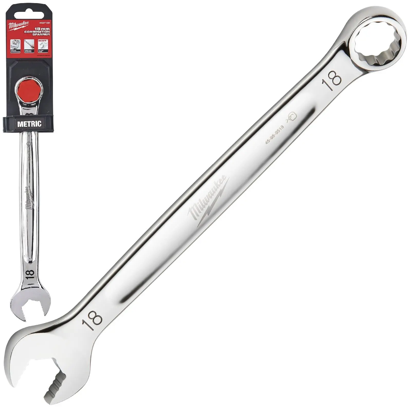 Milwaukee Combination Spanner MAX BITE Open End Ring Spanners - Choose Size - Image 39
