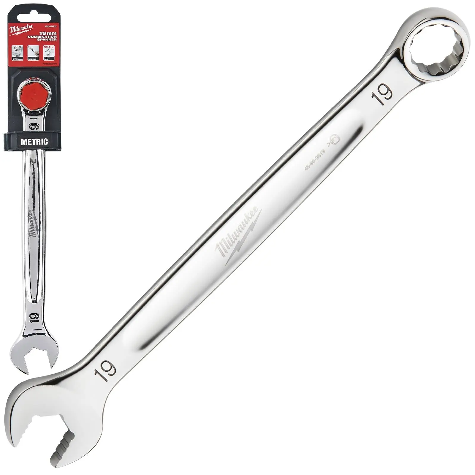Milwaukee Combination Spanner MAX BITE Open End Ring Spanners - Choose Size - Image 42