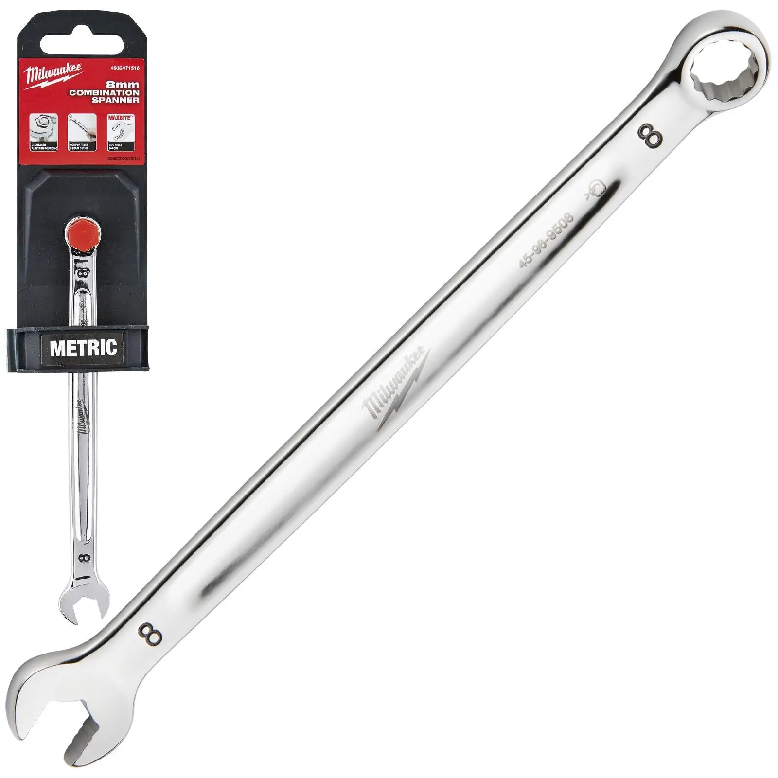 Milwaukee Combination Spanner MAX BITE Open End Ring Spanners - Choose Size - Image 46