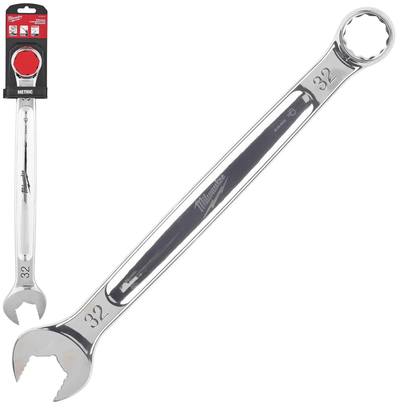 Milwaukee Combination Spanner MAX BITE Open End Ring Spanners - Choose Size - Image 5