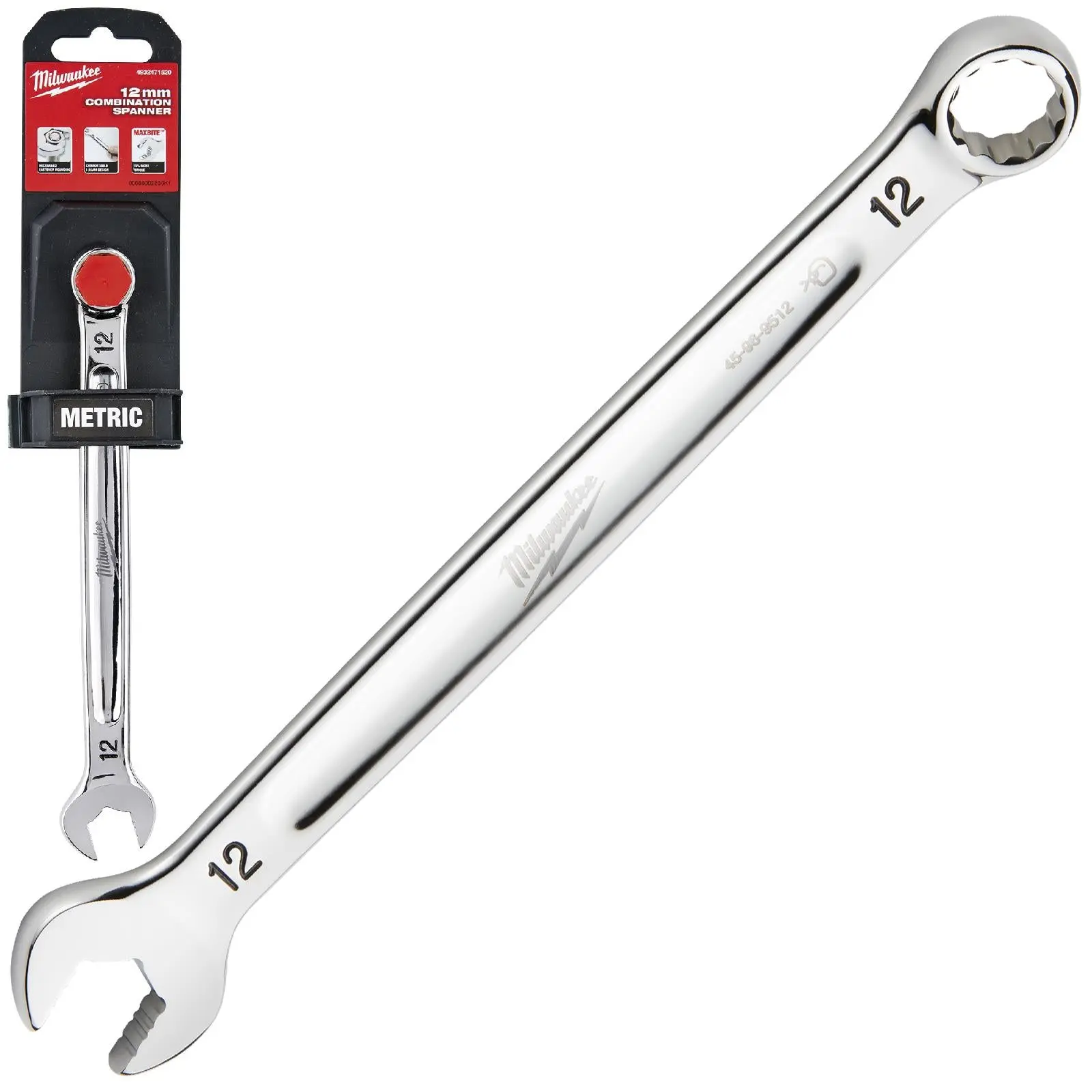Milwaukee Combination Spanner MAX BITE Open End Ring Spanners - Choose Size - Image 50