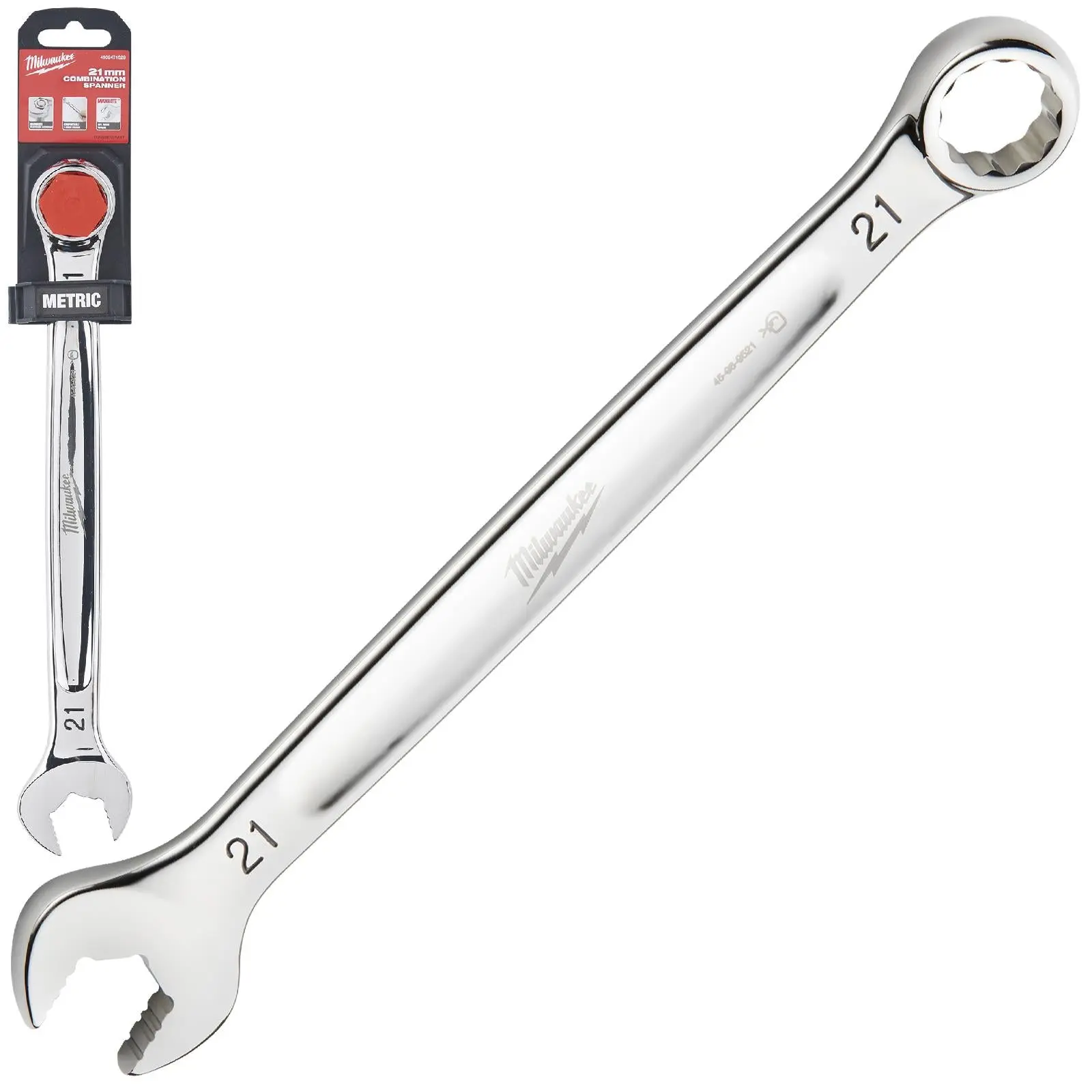 Milwaukee Combination Spanner MAX BITE Open End Ring Spanners - Choose Size - Image 53