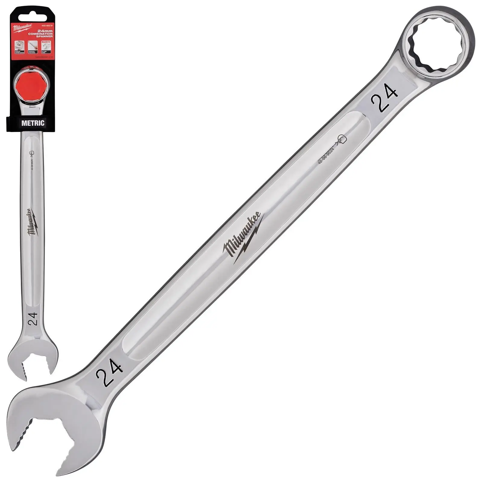 Milwaukee Combination Spanner MAX BITE Open End Ring Spanners - Choose Size - Image 56