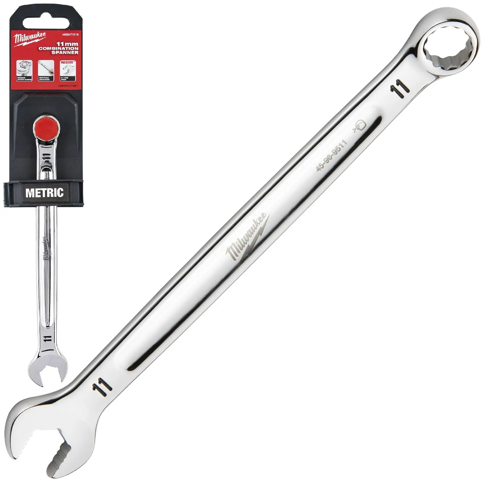 Milwaukee Combination Spanner MAX BITE Open End Ring Spanners - Choose Size - Image 6