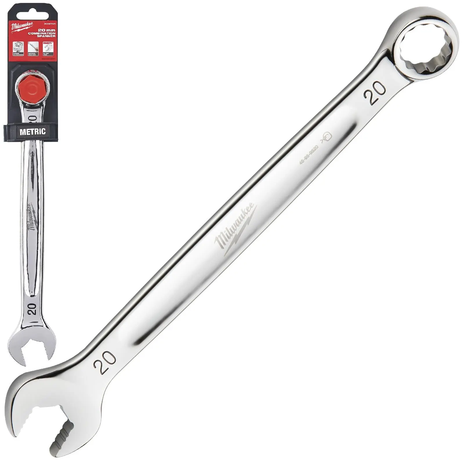 Milwaukee Combination Spanner MAX BITE Open End Ring Spanners - Choose Size - Image 9