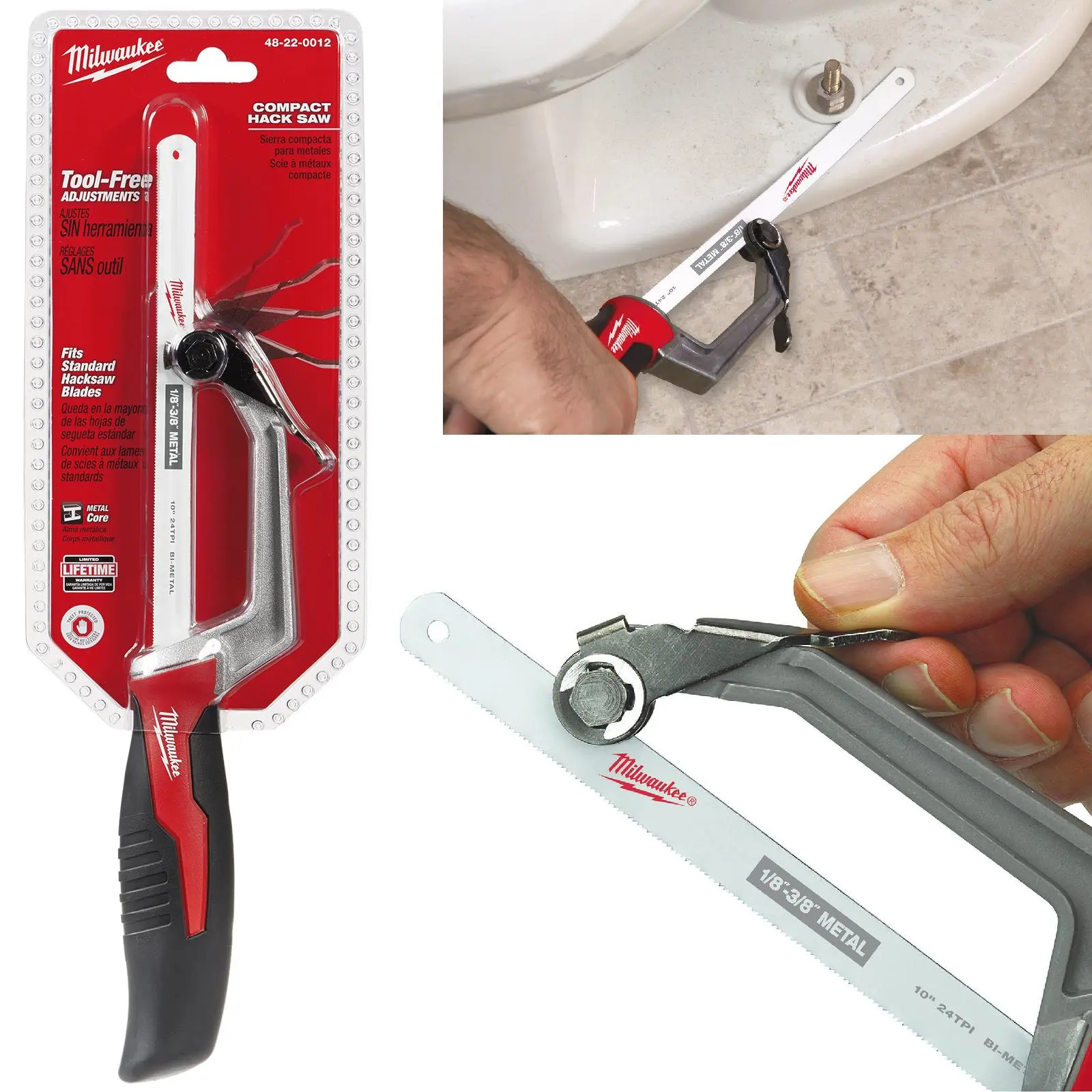 Milwaukee Compact Hacksaw 250mm 24 TPI