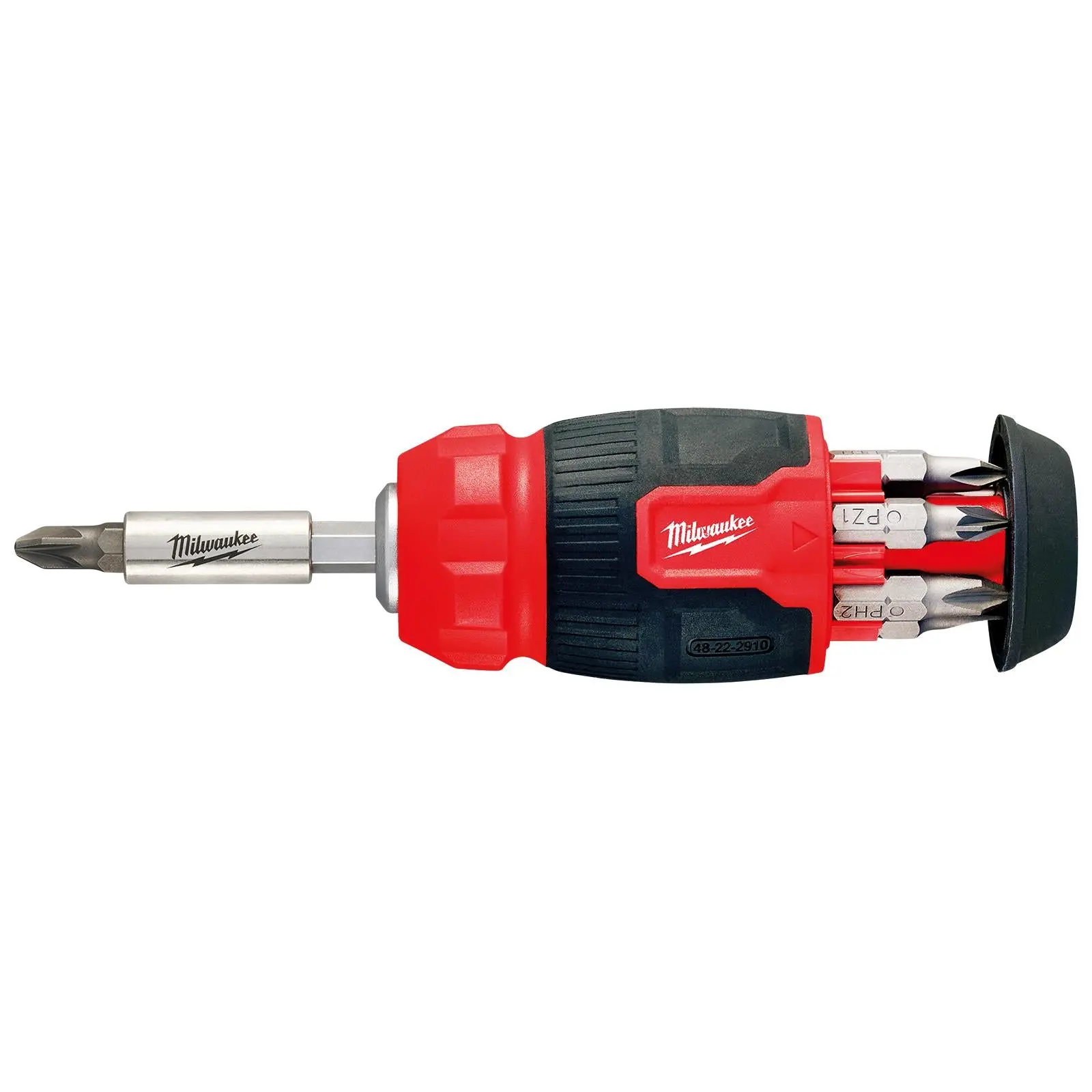 Milwaukee Compact Multi Bit Screwdriver Set 8 in 1 Stubby Pozi Phillips Torx Slotted - Image 3