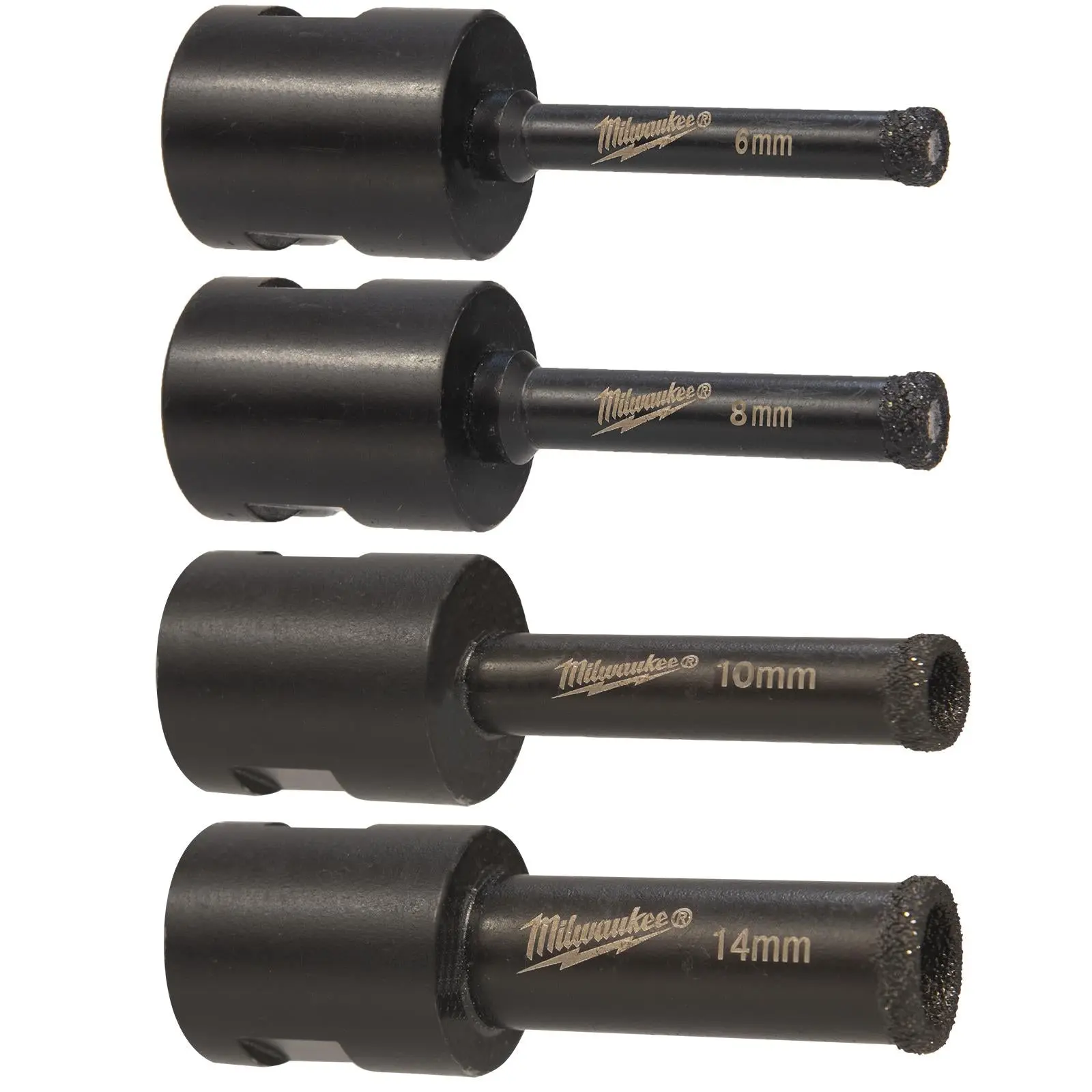 Milwaukee Diamond Drill Bit Set DIAMOND MAX M14 4 Piece Kit 6-14mm - Image 3