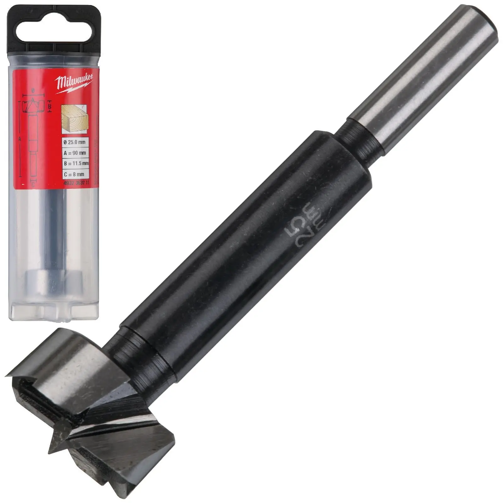 Milwaukee Forstner Wood Drill Bits 9.5mm Round Shank 90mm Long 50mm Working Length - Image 15