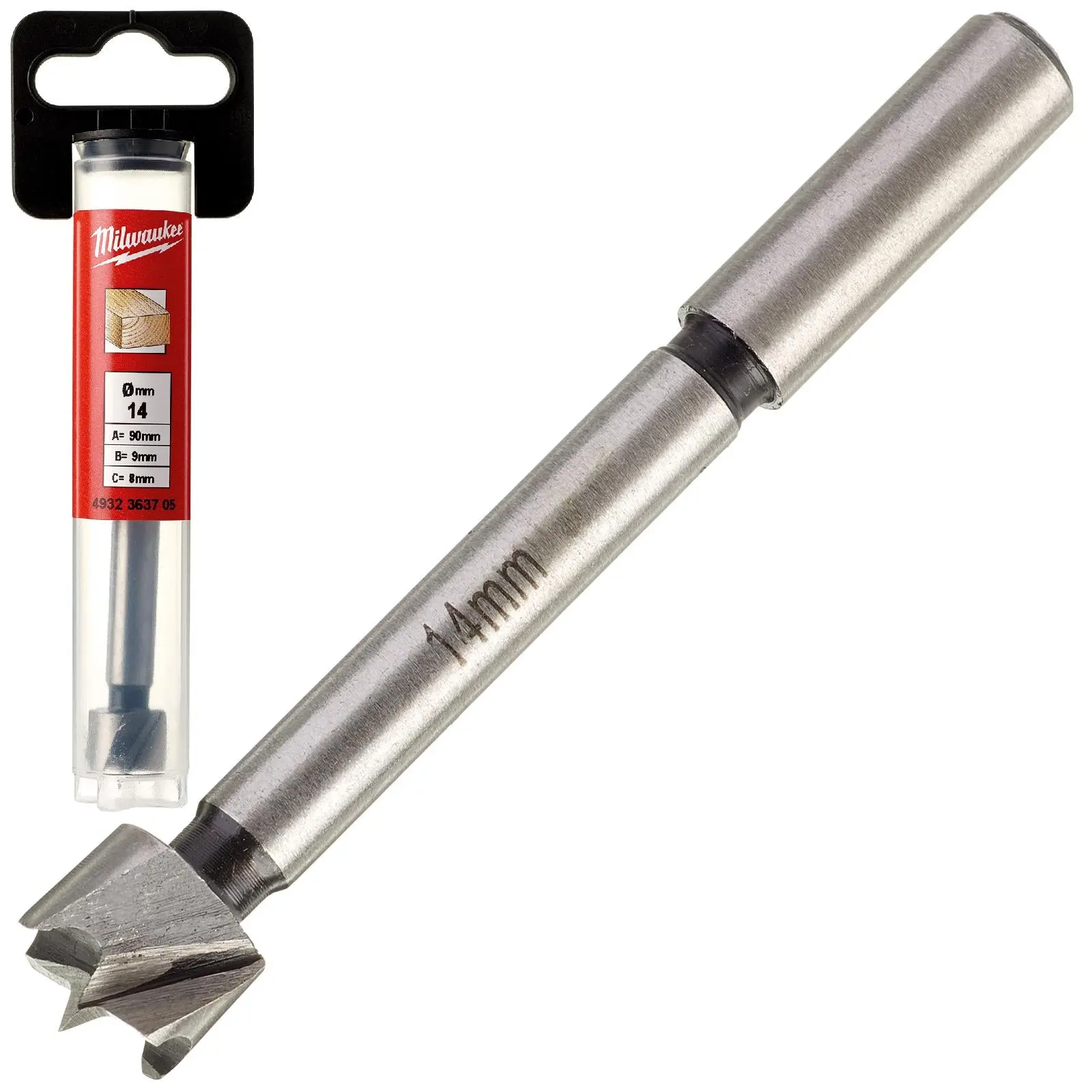 Milwaukee Forstner Wood Drill Bits 9.5mm Round Shank 90mm Long 50mm Working Length - Image 18
