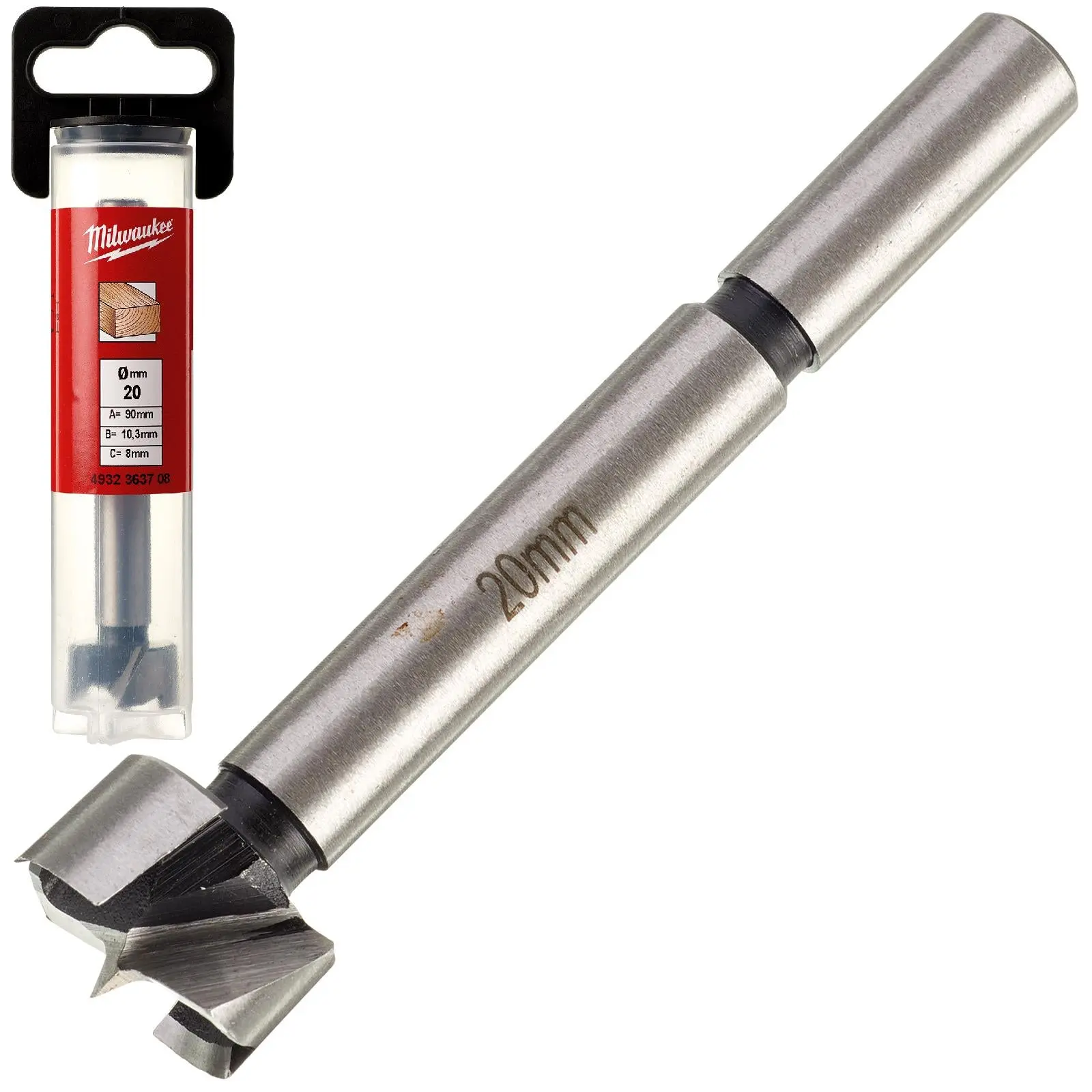 Milwaukee Forstner Wood Drill Bits 9.5mm Round Shank 90mm Long 50mm Working Length - Image 27