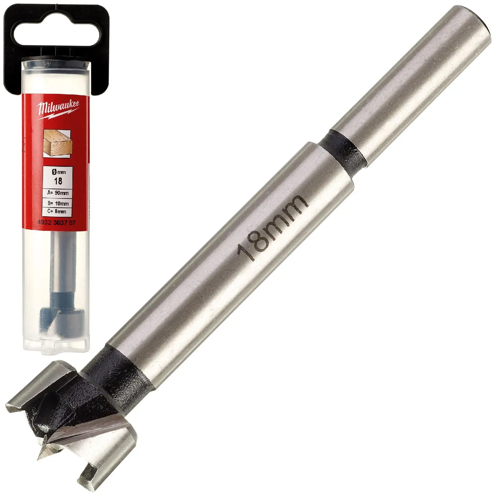 Milwaukee Forstner Wood Drill Bits 9.5mm Round Shank 90mm Long 50mm Working Length - Image 30
