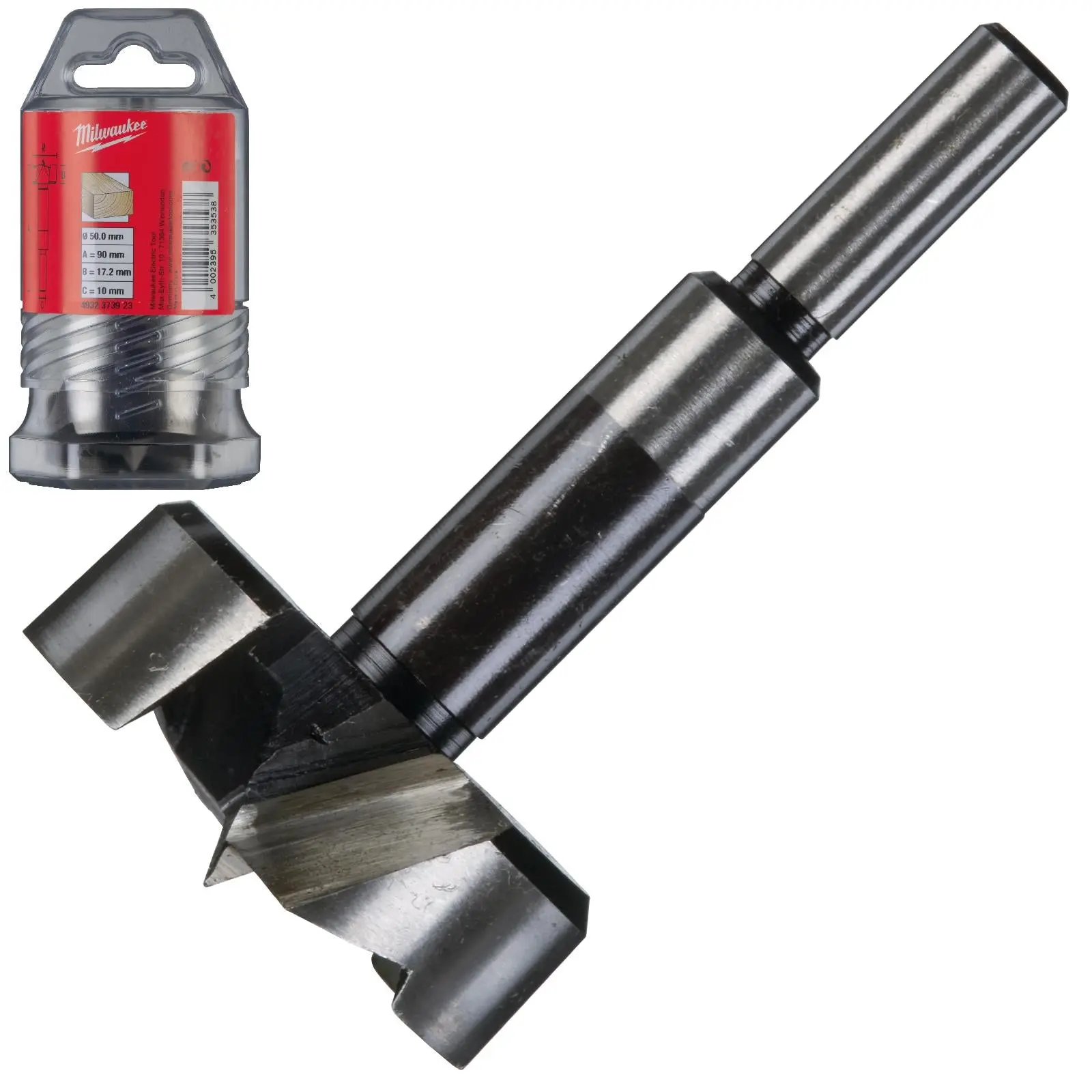 Milwaukee Forstner Wood Drill Bits 9.5mm Round Shank 90mm Long 50mm Working Length - Image 4