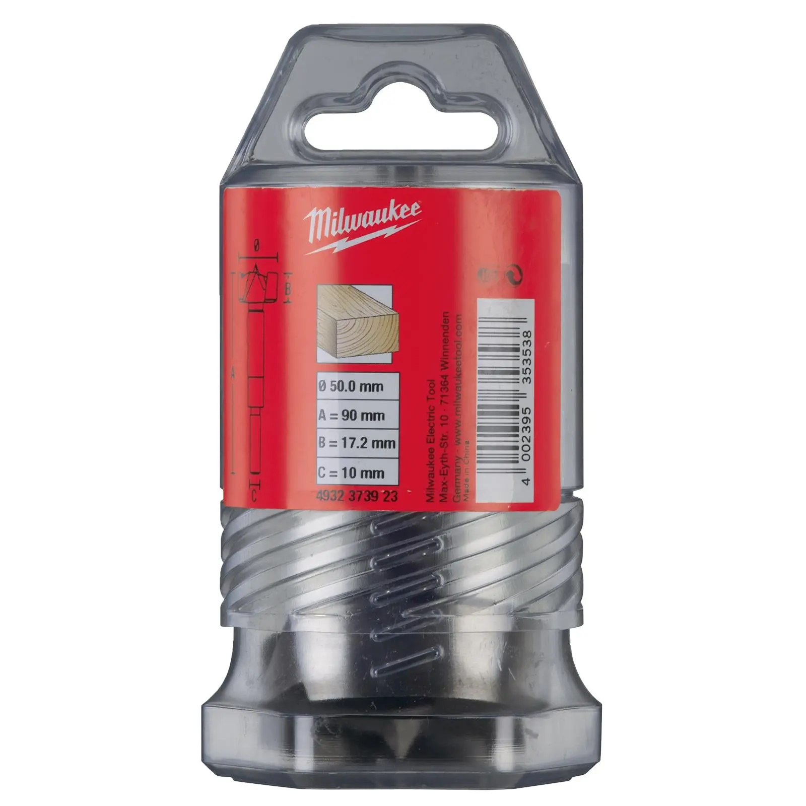 Milwaukee Forstner Wood Drill Bits 9.5mm Round Shank 90mm Long 50mm Working Length - Image 5