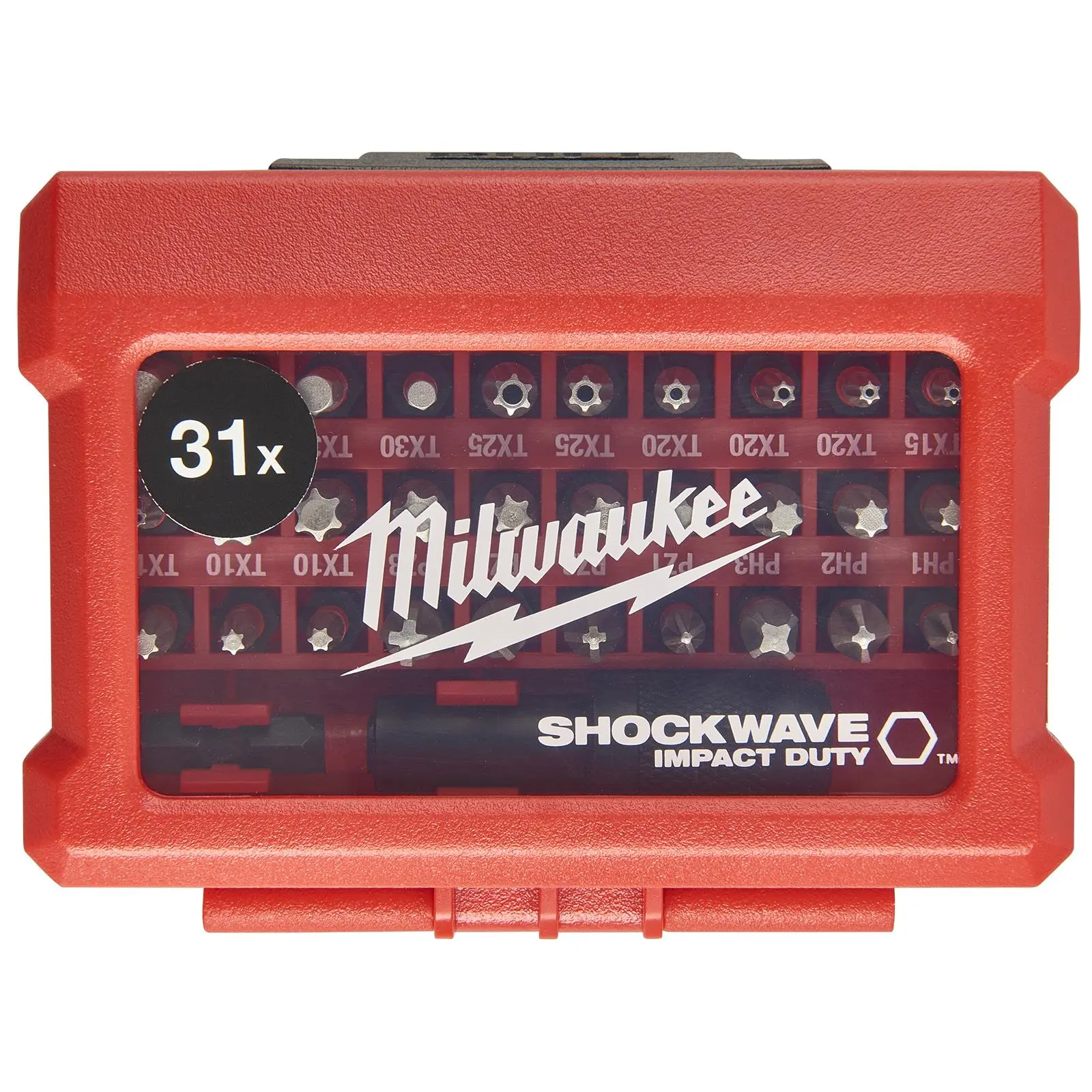 Milwaukee Impact Screwdriver Bit Set 31 Piece SHOCKWAVE Impact Duty in Case - Image 2