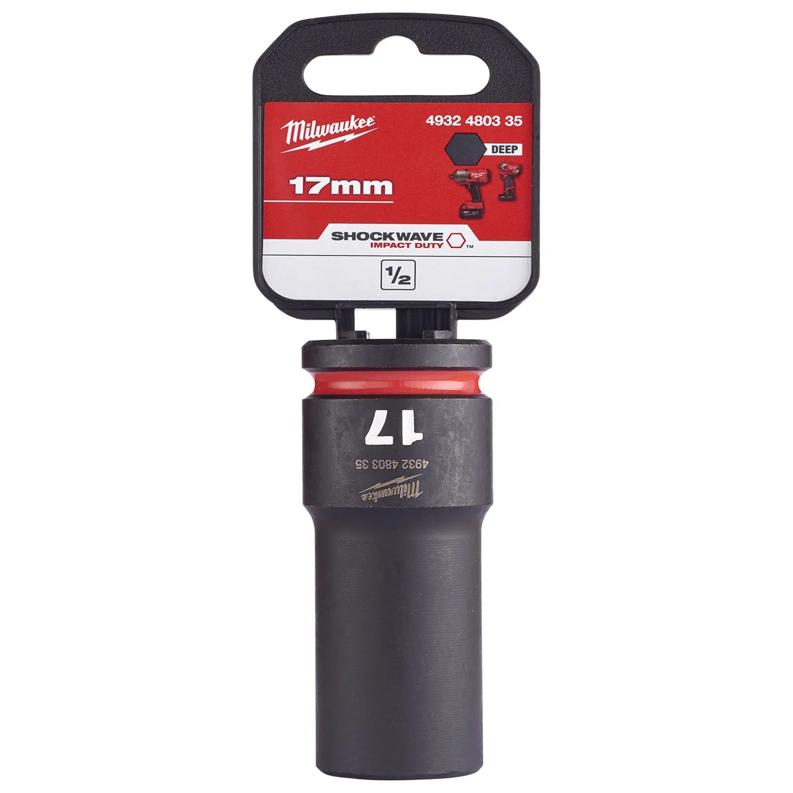 Milwaukee Impact Sockets Deep 1/2" Drive 8-36mm SHOCKWAVE Impact Duty - Image 62