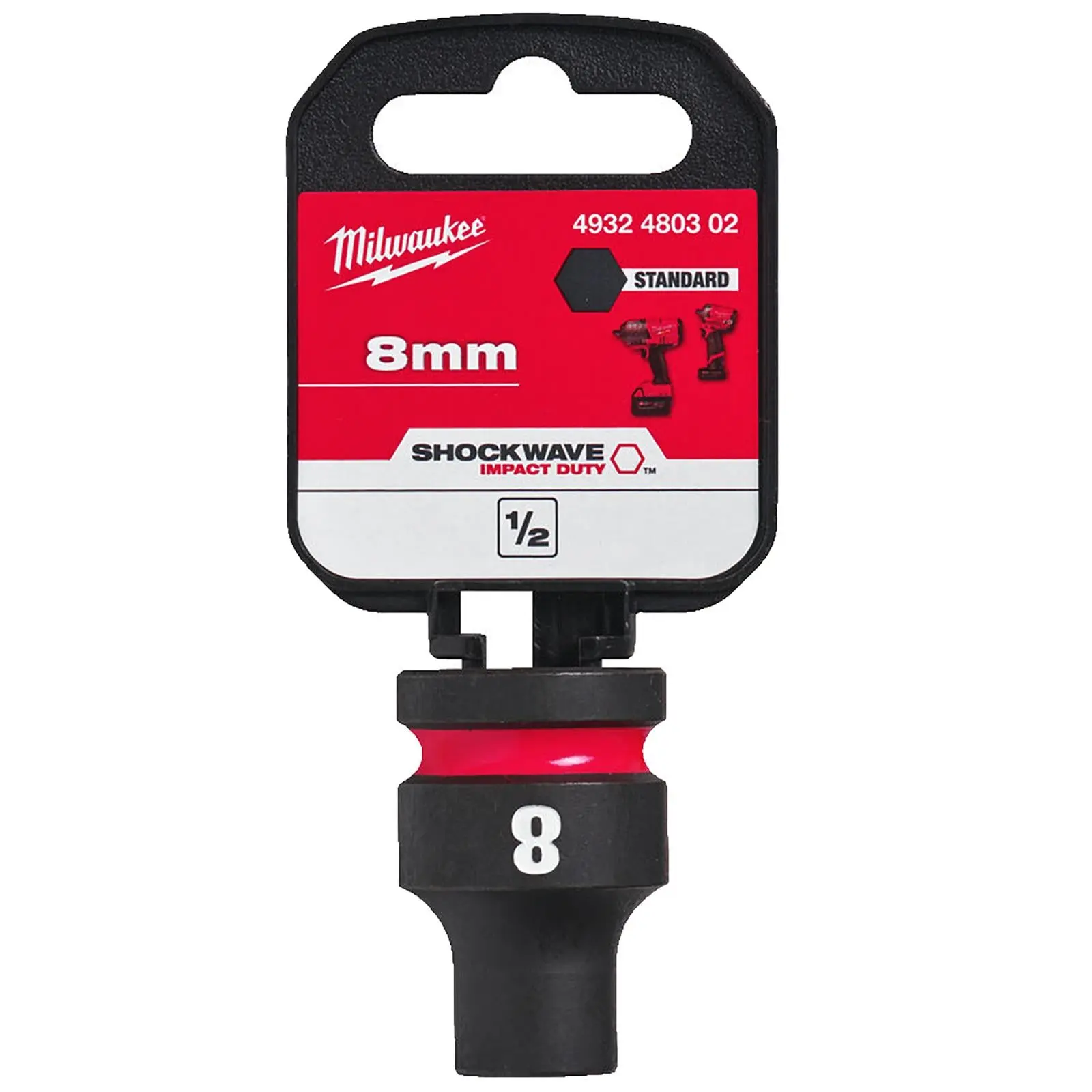 Milwaukee Impact Sockets Standard 1/2" Drive 8-32mm SHOCKWAVE Impact Duty - Image 14