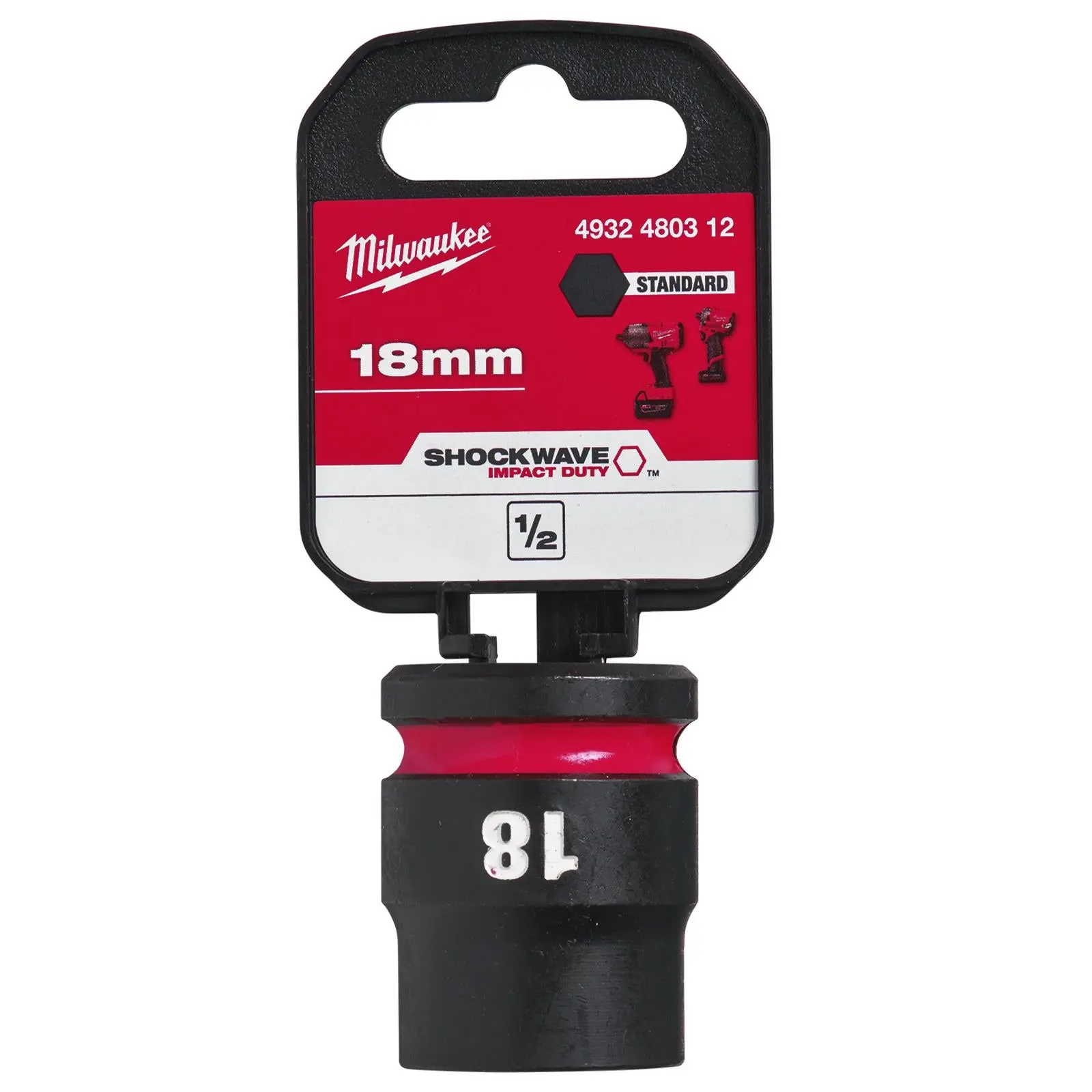 Milwaukee Impact Sockets Standard 1/2" Drive 8-32mm SHOCKWAVE Impact Duty - Image 47