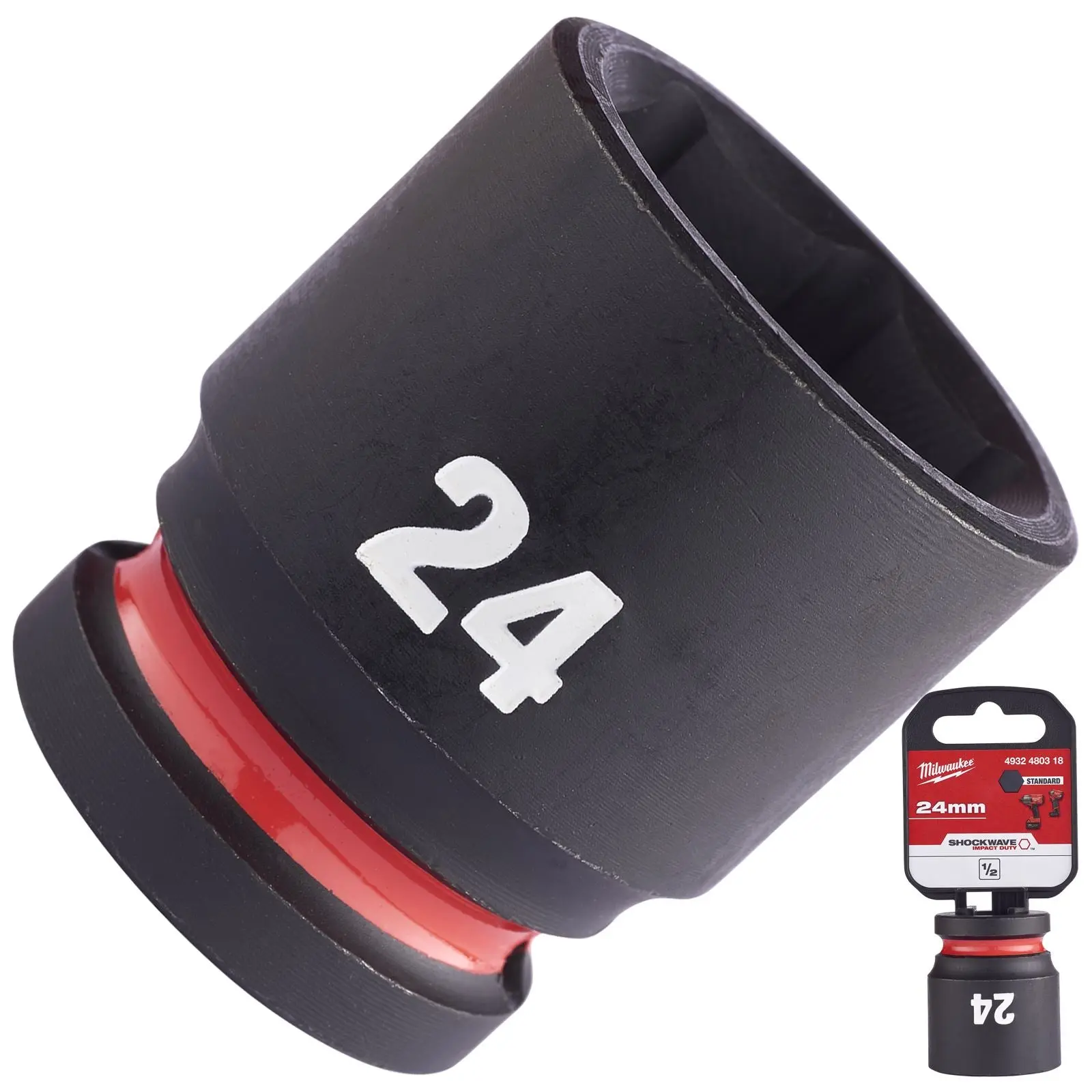 Milwaukee Impact Sockets Standard 1/2" Drive 8-32mm SHOCKWAVE Impact Duty - Image 52