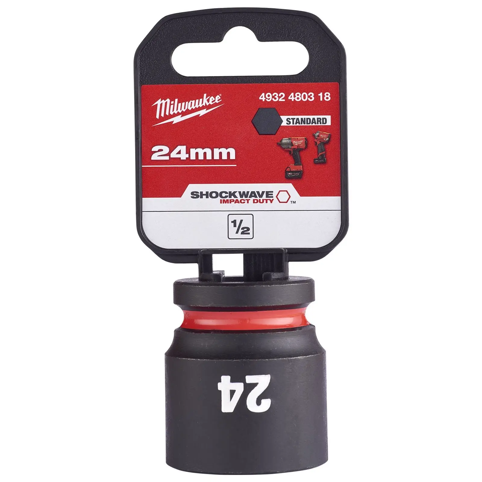 Milwaukee Impact Sockets Standard 1/2" Drive 8-32mm SHOCKWAVE Impact Duty - Image 53