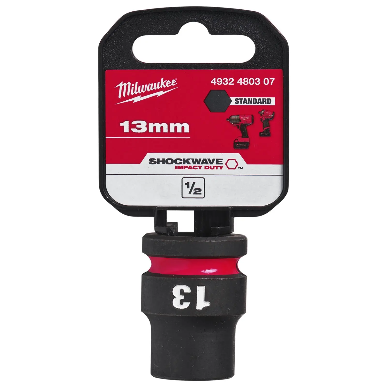 Milwaukee Impact Sockets Standard 1/2" Drive 8-32mm SHOCKWAVE Impact Duty - Image 56