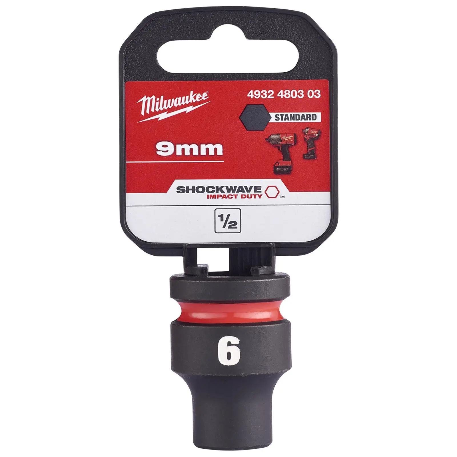 Milwaukee Impact Sockets Standard 1/2" Drive 8-32mm SHOCKWAVE Impact Duty - Image 59