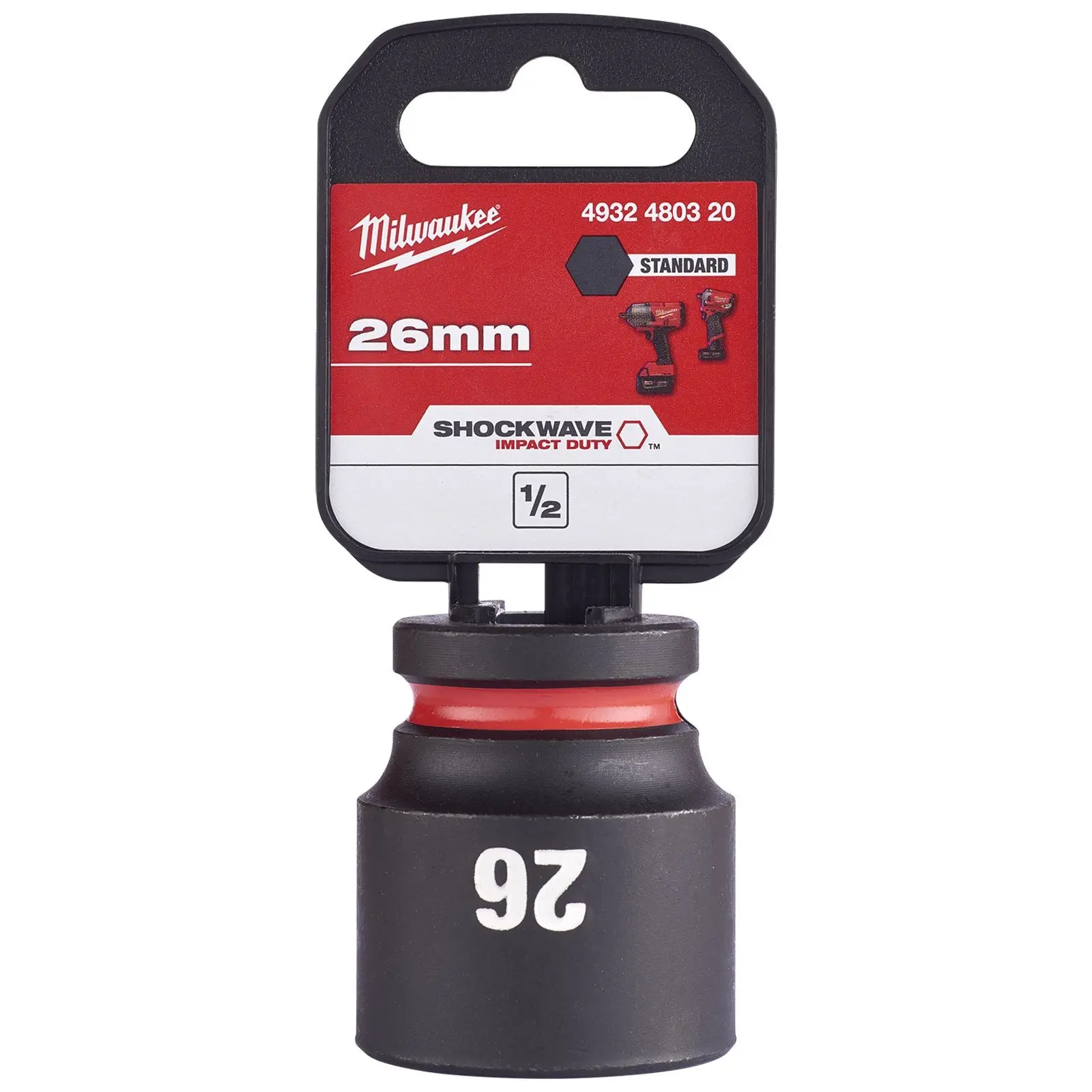 Milwaukee Impact Sockets Standard 1/2" Drive 8-32mm SHOCKWAVE Impact Duty - Image 62