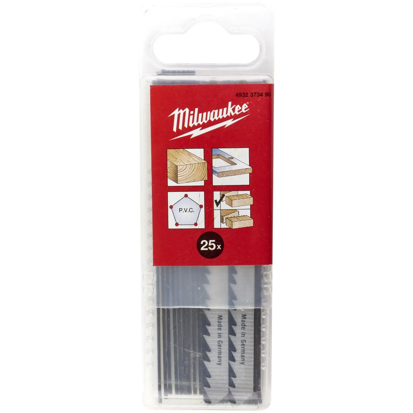 Milwaukee Jigsaw Blades Wood Plastic Clean Splinter Free Cutting Blade 75mm x 4mm T101D 25 Pieces